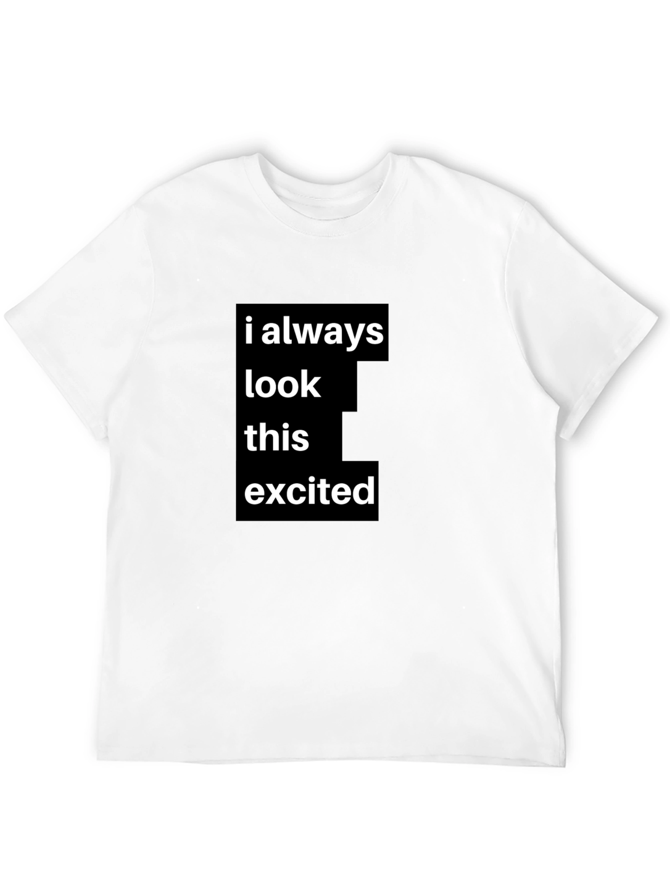 Black Always Excited Graphic Tee - Black Casual Shirt view 12