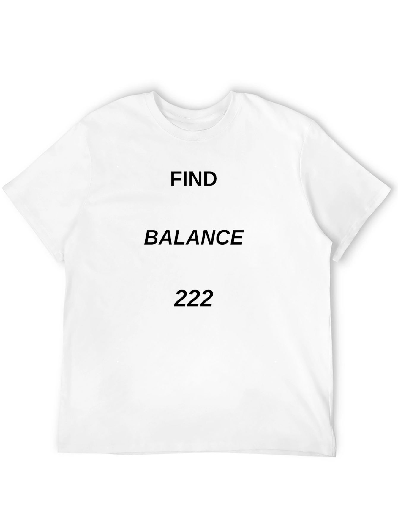 Black Find Balance 222 Tee - Black Crew Neck T-Shirt view 12