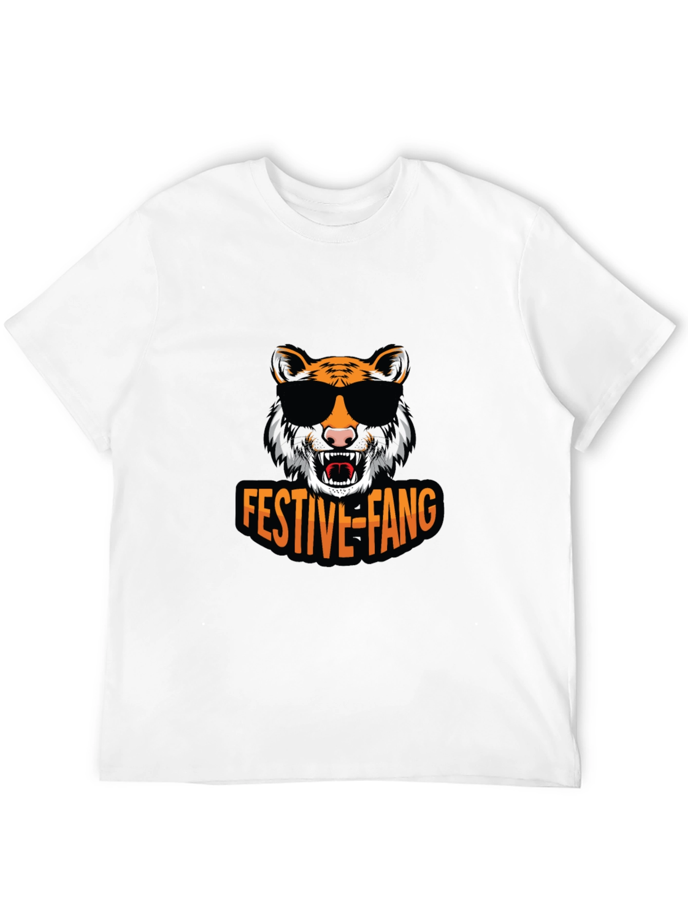 Black Festive Fang Tiger Graphic Tee view 12