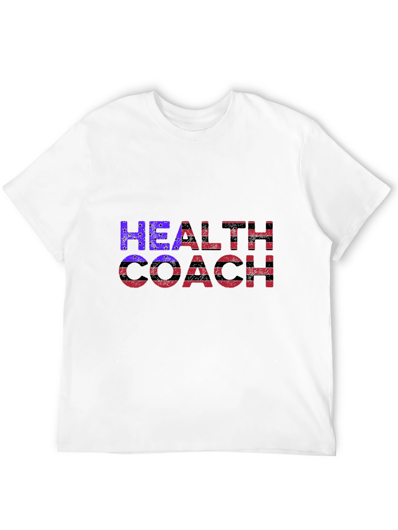Health Coach Graphic Tee - Black Cotton Blend T-Shirt - 12