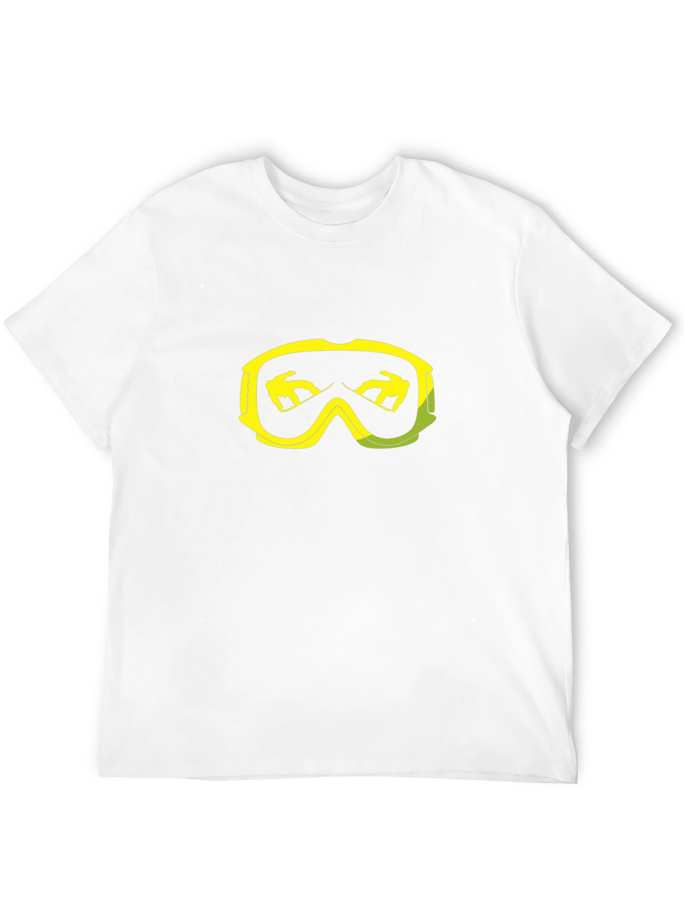 Snowboard Goggle Graphic Tee - Black Cotton - 12