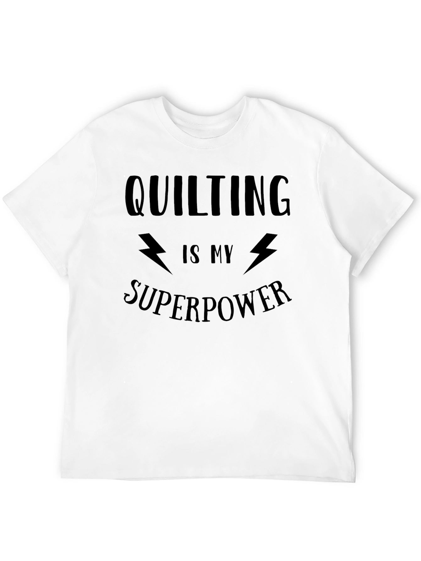 Black Quilting Superpower Black Graphic Tee view 12