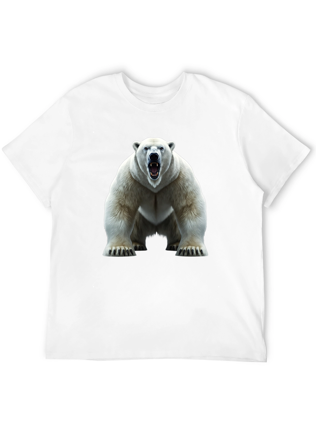 Black Polar Bear Graphic Tee - Fierce Animal Print view 12