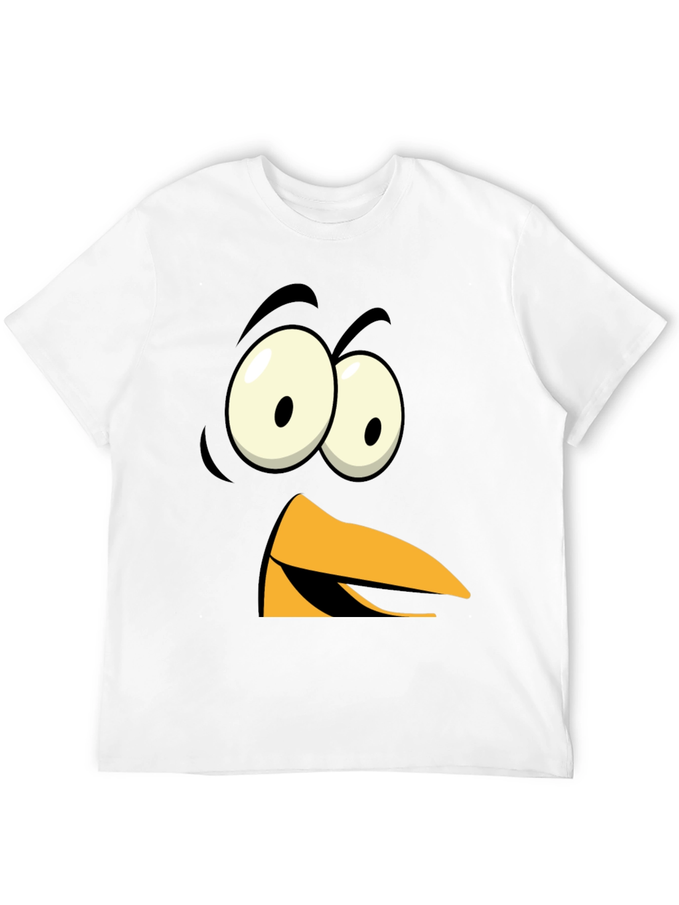 Black Funny Angry Bird Face Graphic Tee - Black view 12