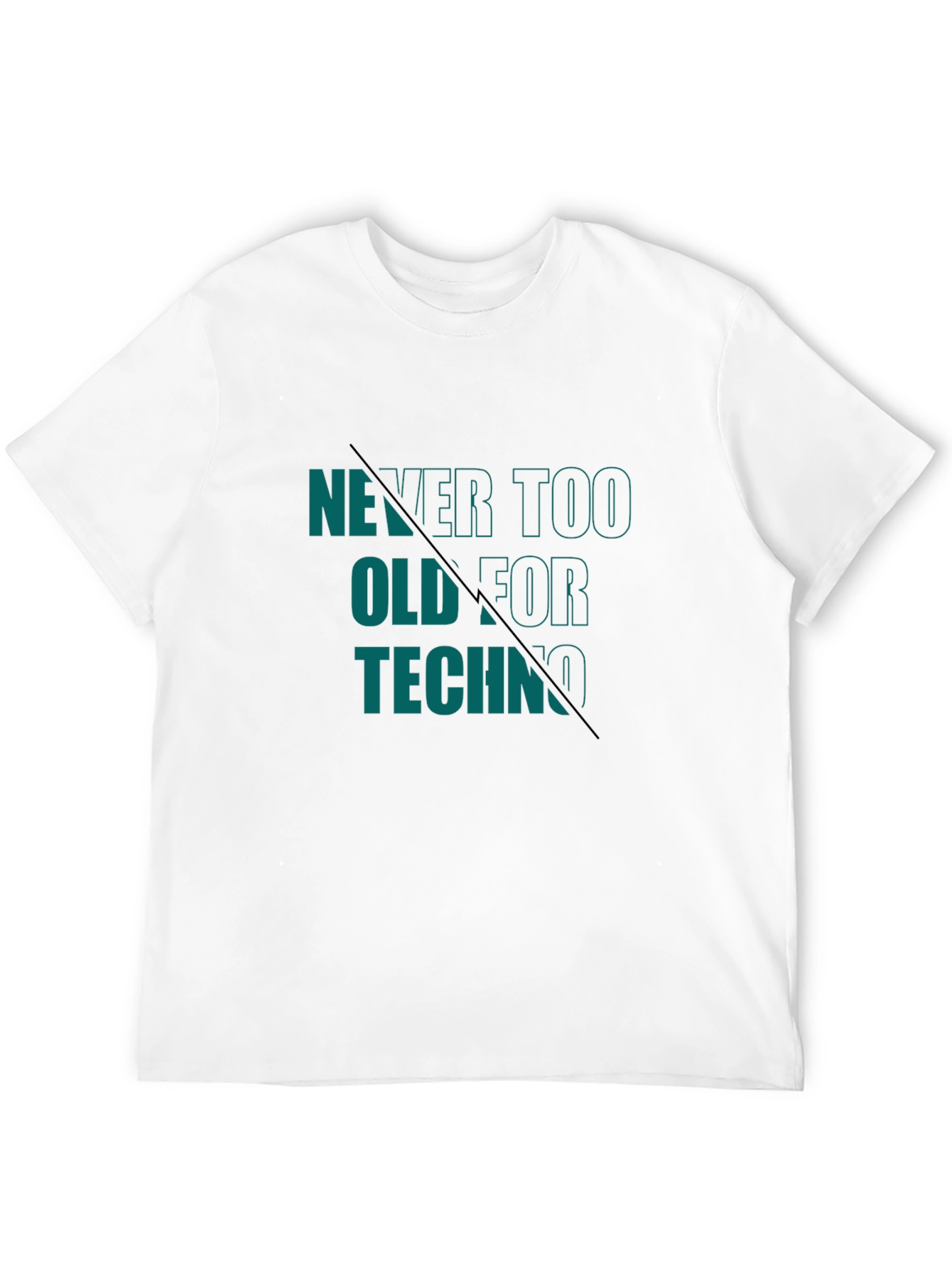 Black Never Too Old For Techno T-Shirt view 12
