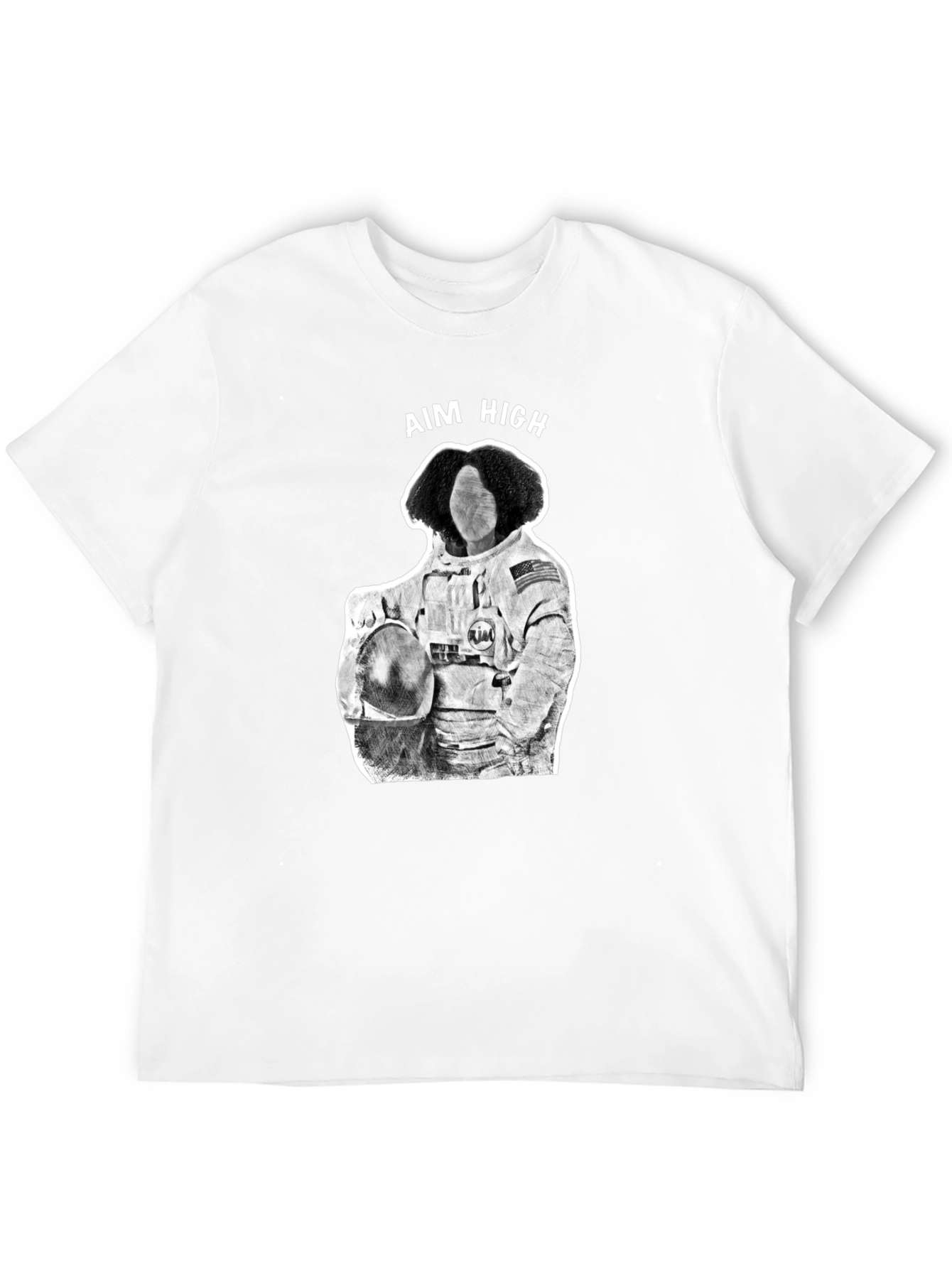 Black Aim High Astronaut Graphic Tee - Black view 12