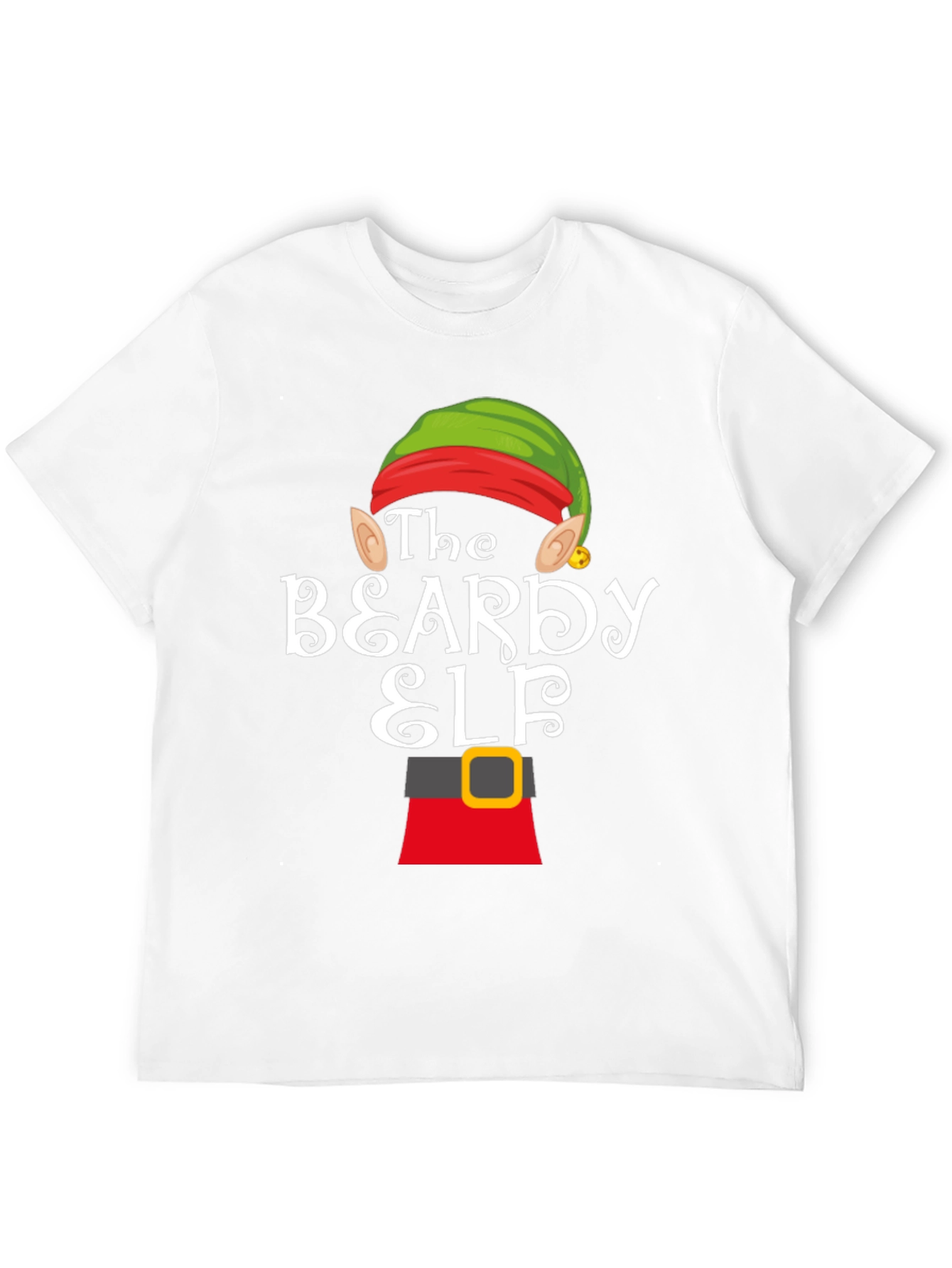 Beardy Elf Graphic T-Shirt - Festive Holiday Apparel - 12