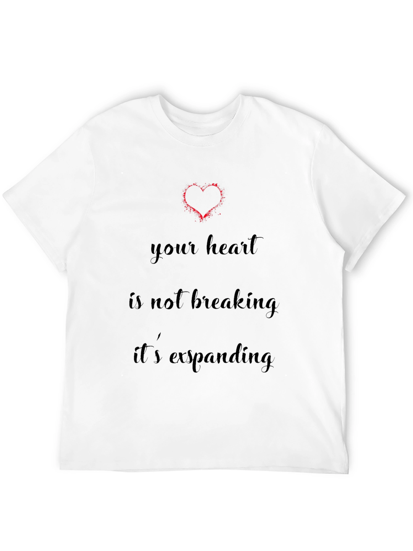 Black Heart Expanding T-Shirt - Positive Affirmation view 12