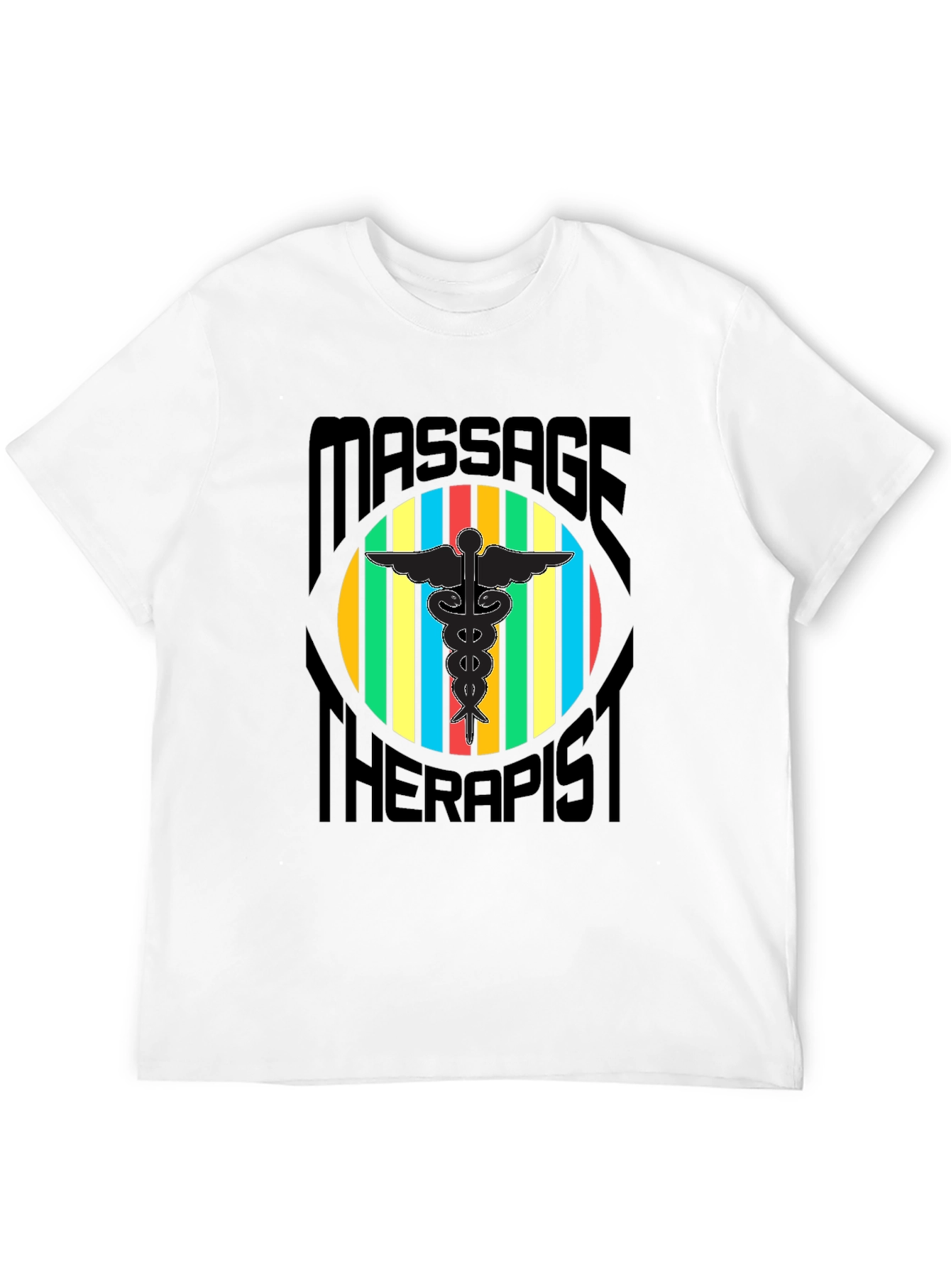 Black Massage Therapist Graphic T-Shirt view 12