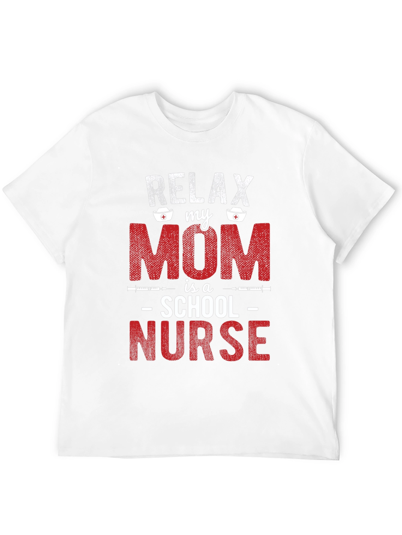 Black Relax My Mom is a School Nurse Graphic Tee view 12