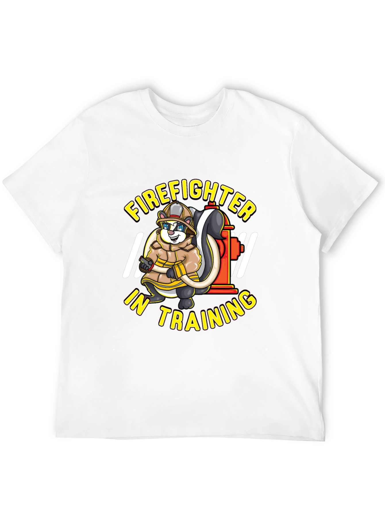 Black Firefighter In Training Skunk T-Shirt view 12