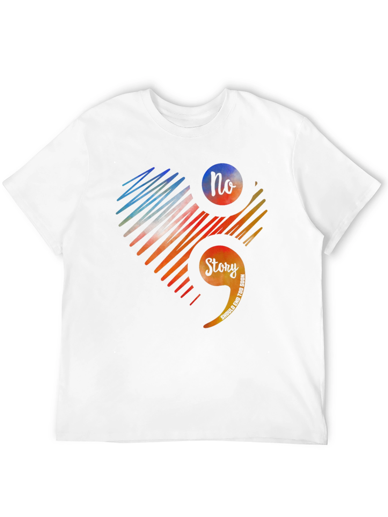 Black Semicolon Mental Health Awareness Graphic Tee view 12