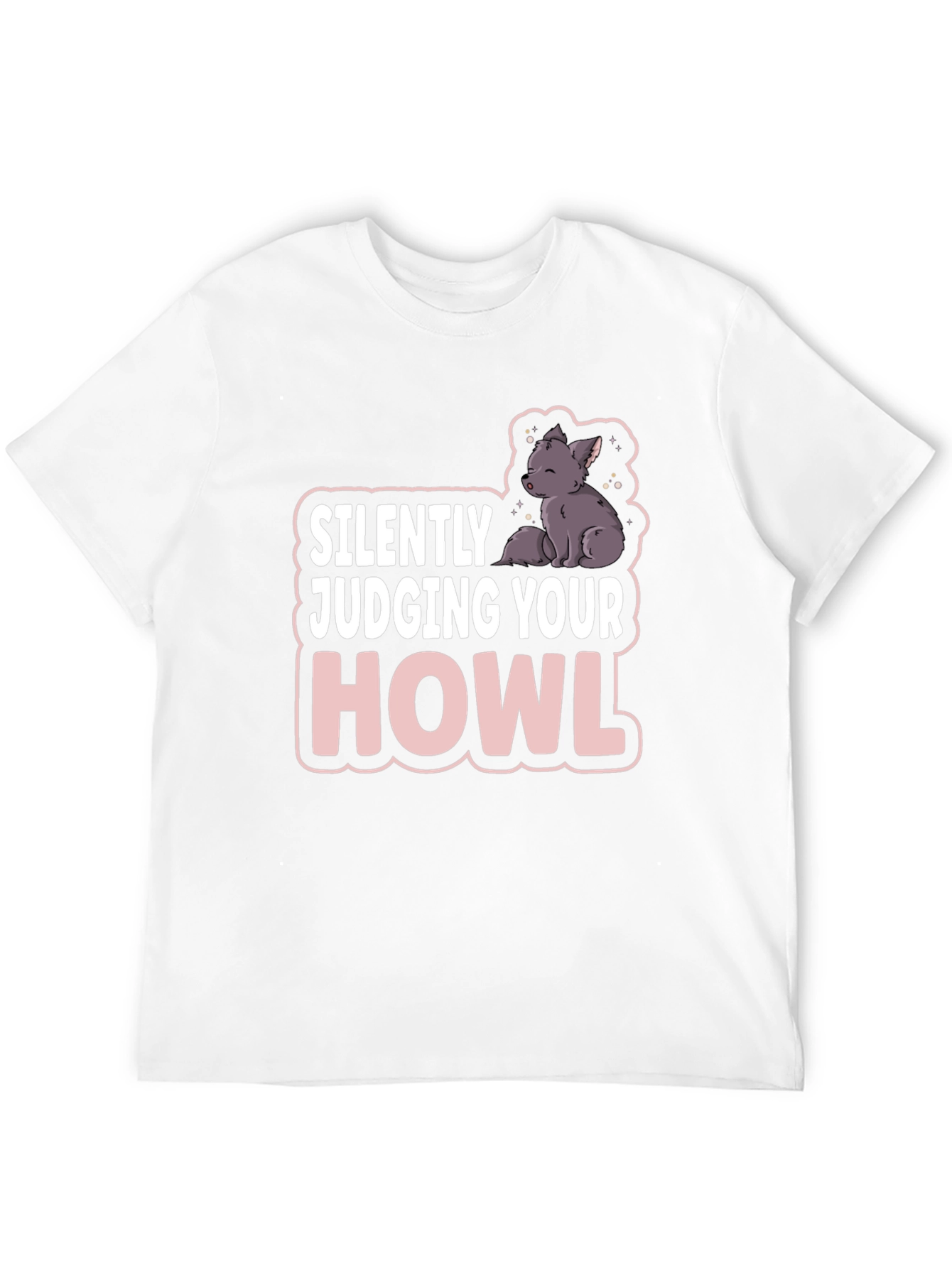 Black Silently Judging Your Howl T-Shirt - Funny Wolf Tee view 12