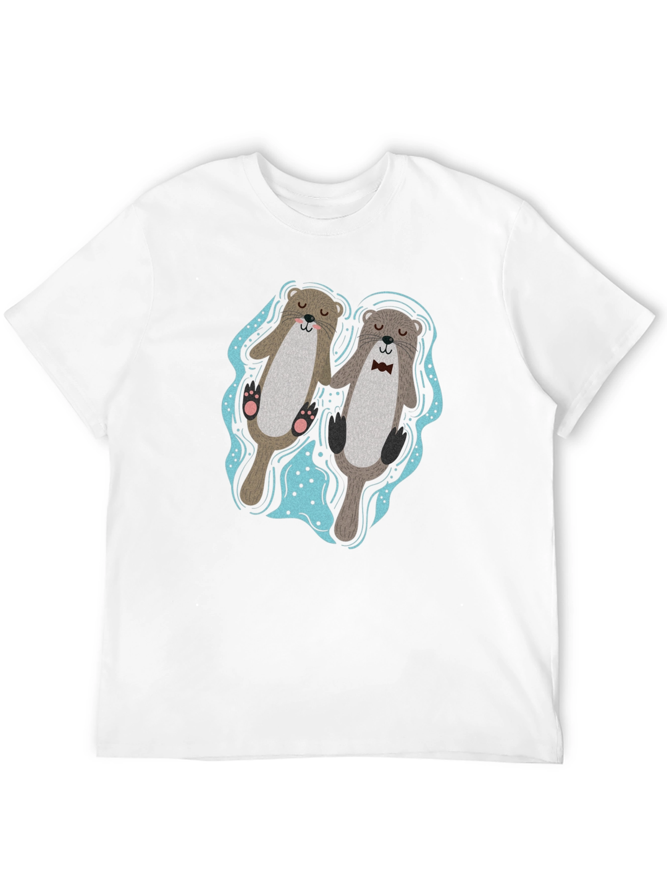 Black Otter Love T-Shirt - Cute Matching Pair Design view 12