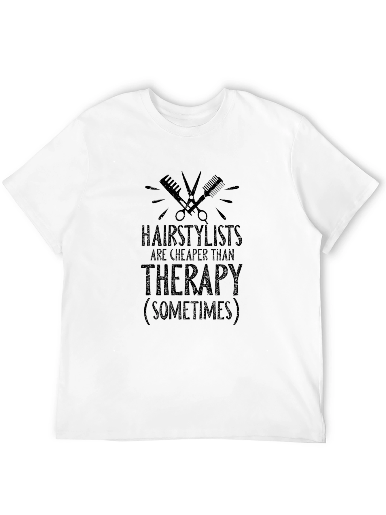 Black Hairstylist Therapy Graphic Tee view 12