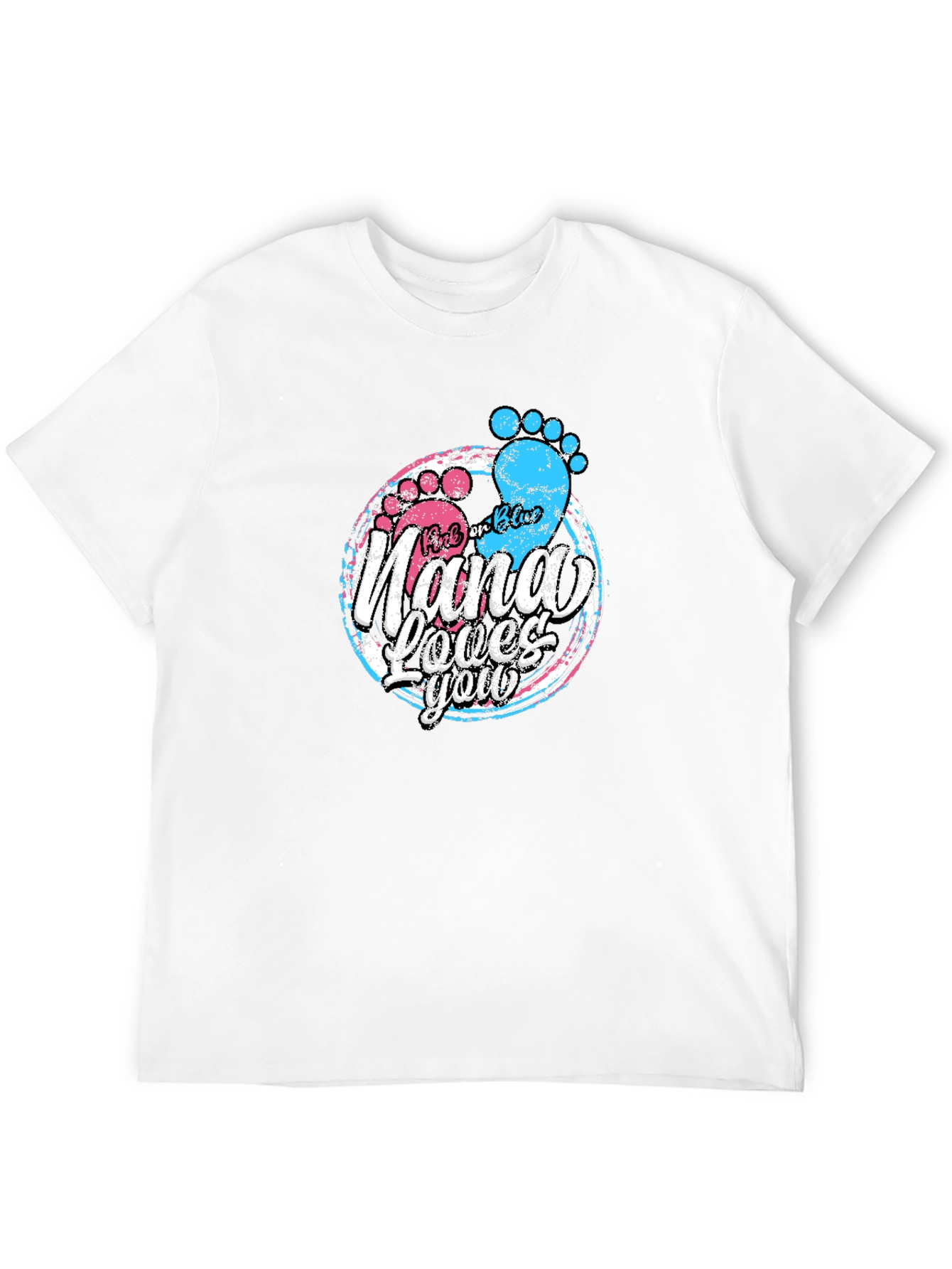 Black Pink or Blue Nana Loves You T-Shirt - Gender Reveal Tee view 12
