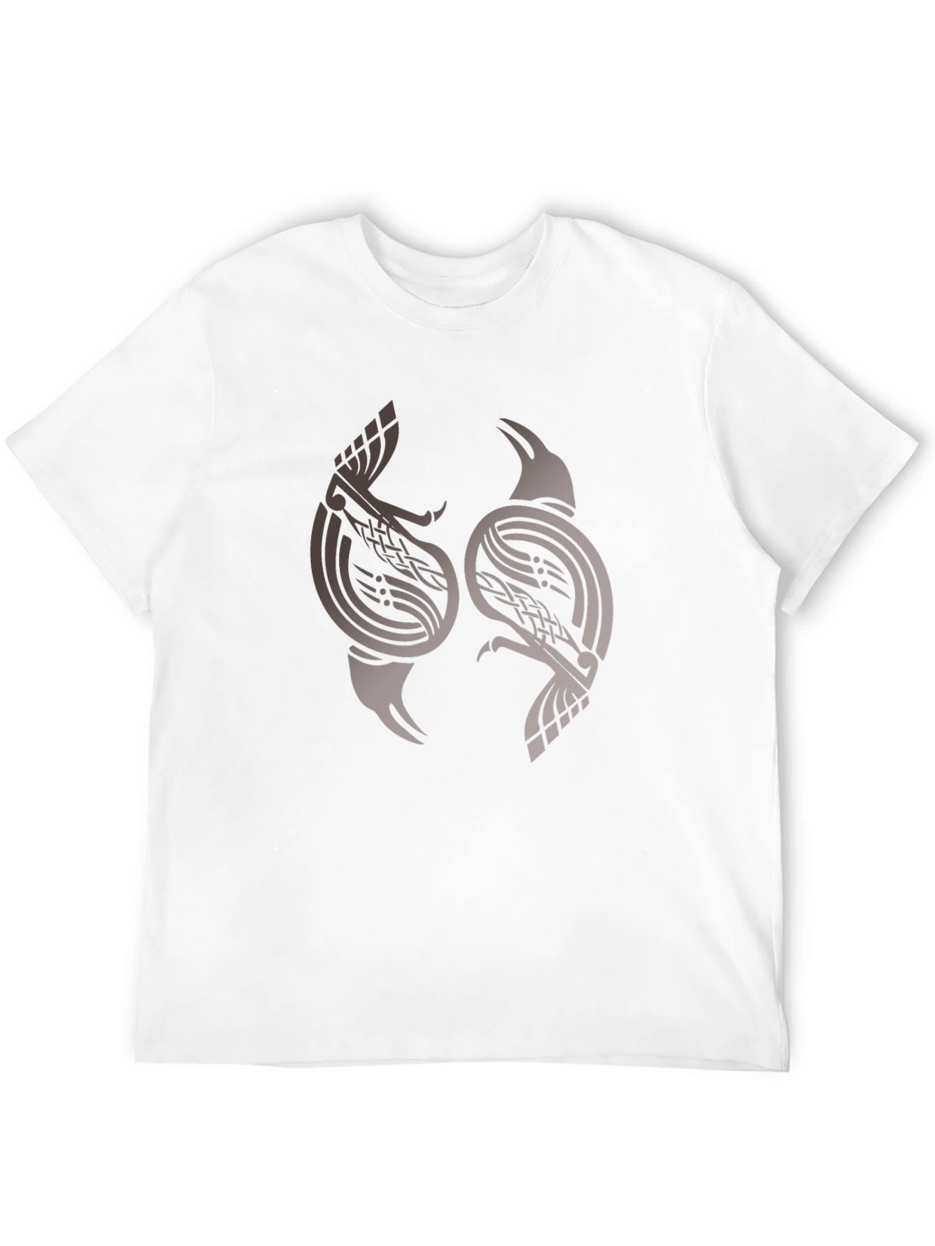 Black Raven Graphic Tee - Black Viking Style Shirt view 12