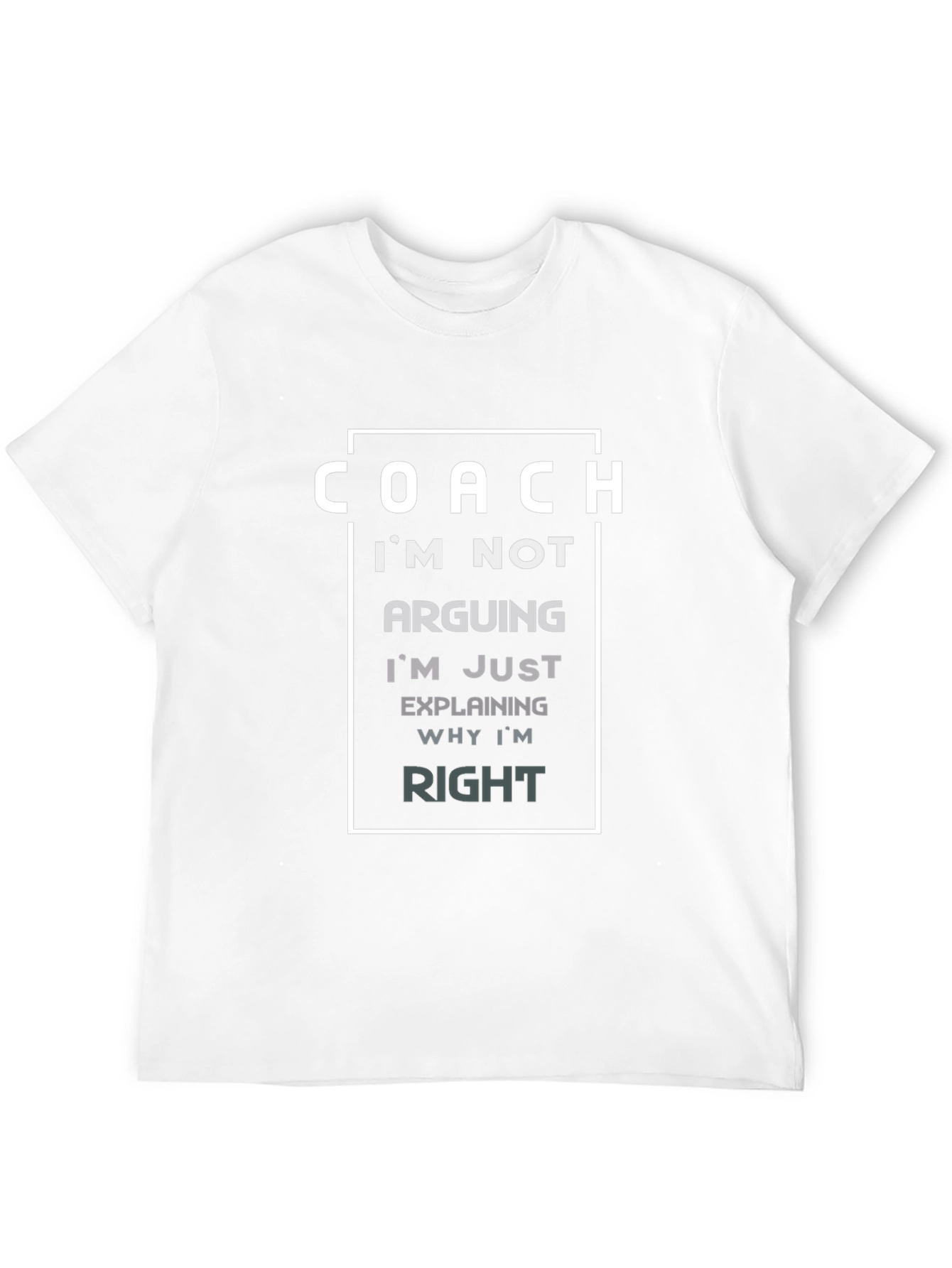 Black Funny Coach T-Shirt - "I'm Not Arguing, I'm Explaining" view 12