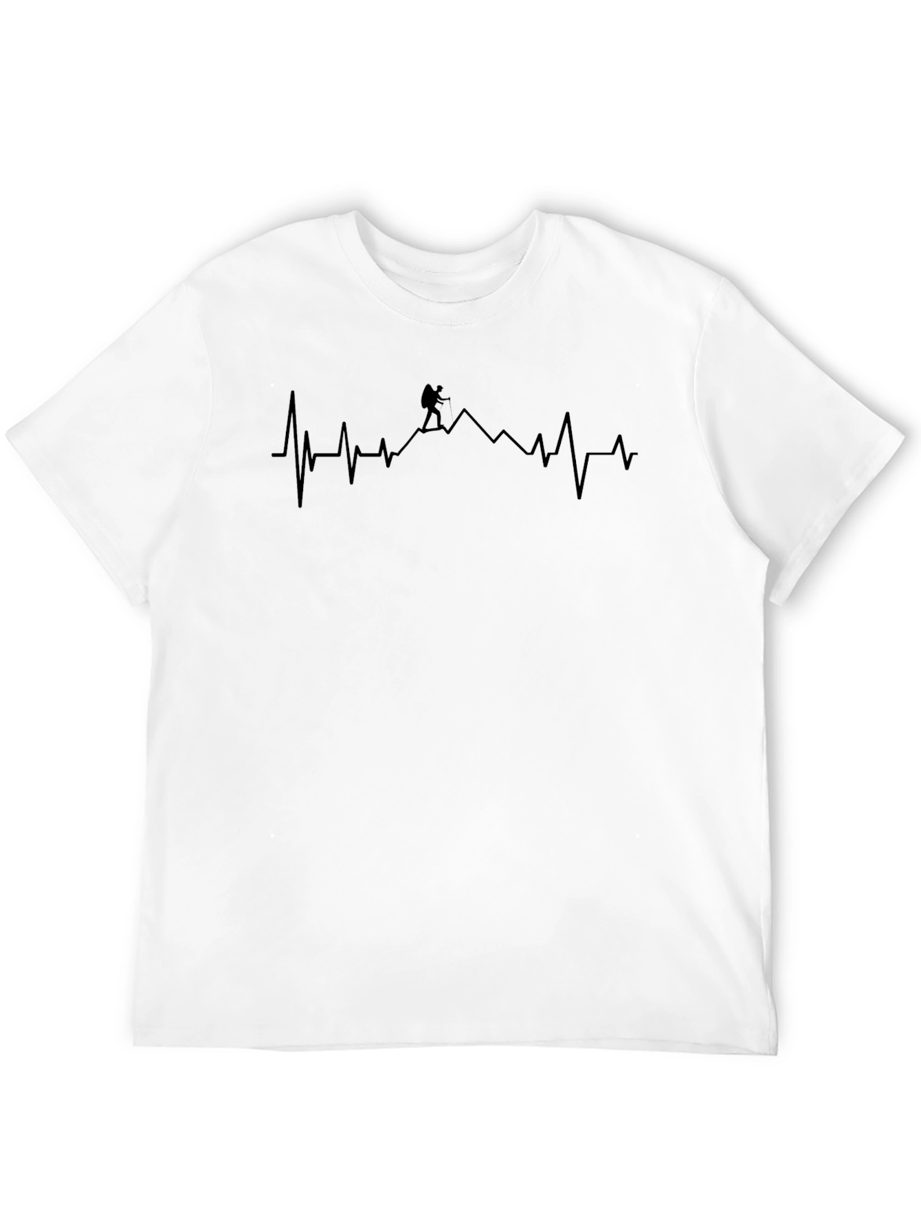 Black Hiking Heartbeat T-Shirt - Adventure Ready view 12