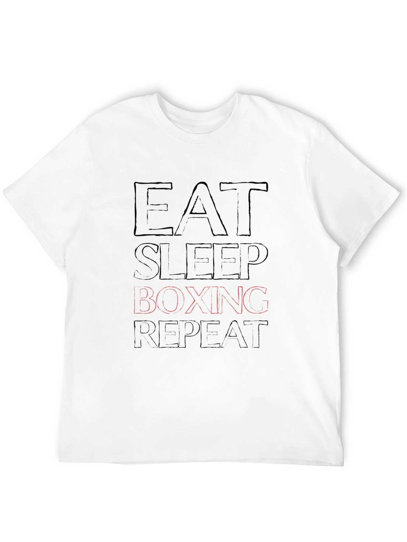 Eat Sleep Boxing Repeat Black T-Shirt - 12