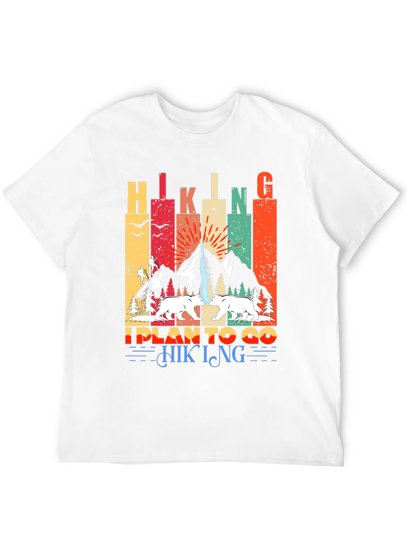 Black Hiking Design T-Shirt - I Plan to Go Hiking view 12