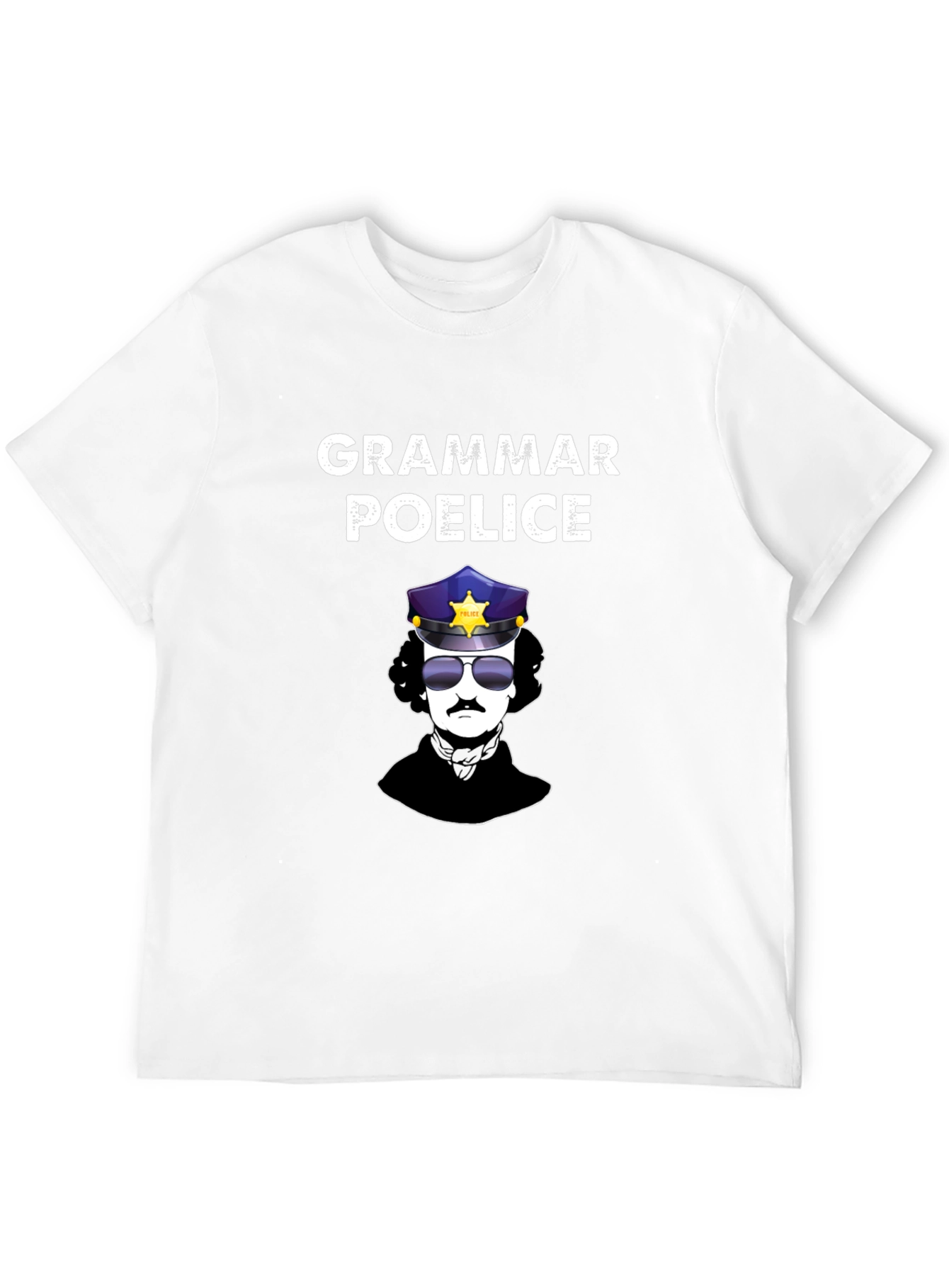 Black Grammar Poe-lice T-Shirt | Edgar Allan Poe view 12