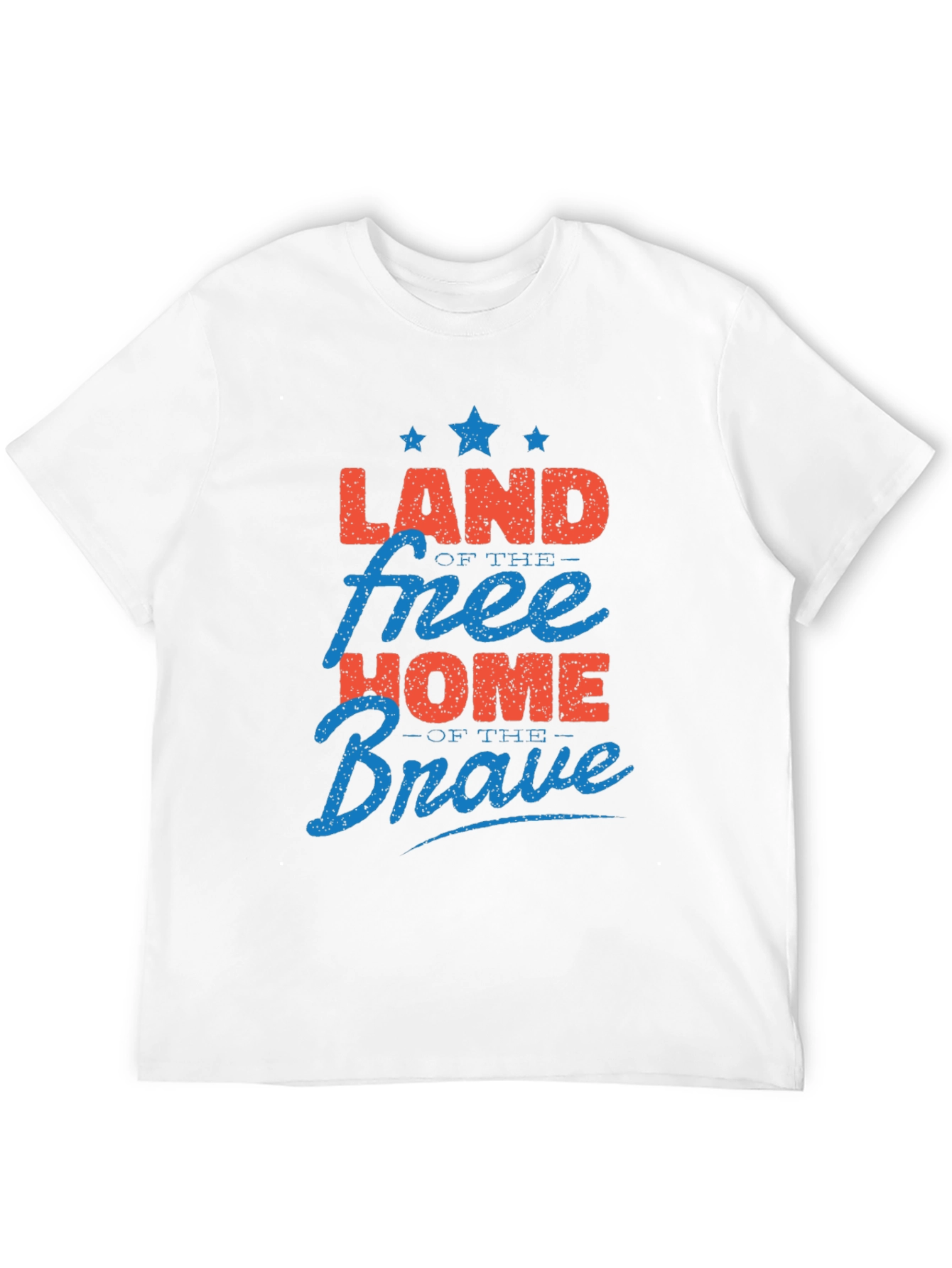 Black Patriotic Land of Free Home of Brave Graphic T-Shirt view 12