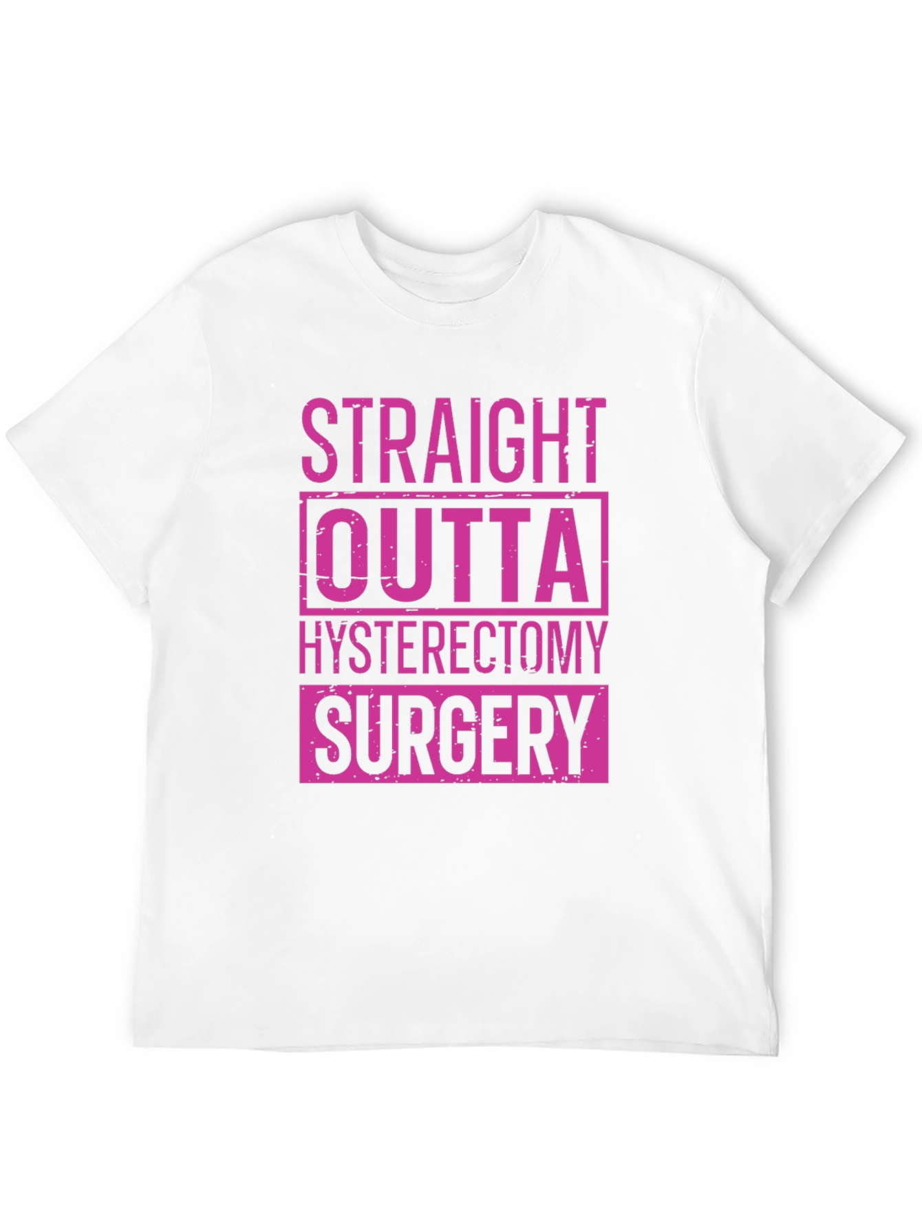 Black Straight Outta Hysterectomy Surgery T-Shirt view 12