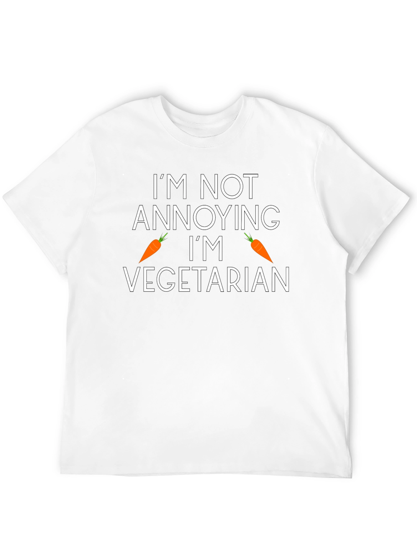 Black Funny Vegetarian Carrot T-Shirt view 12