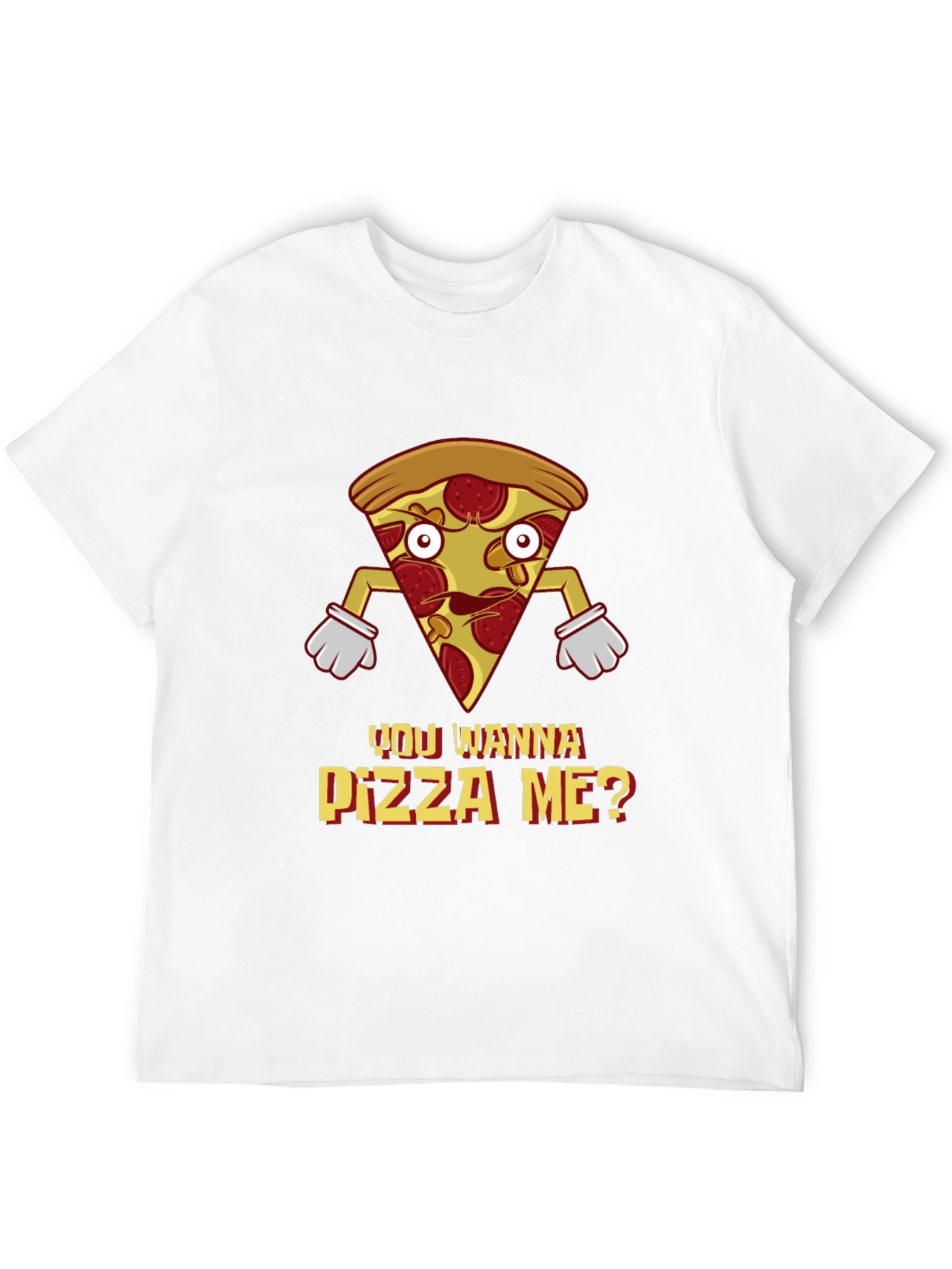 Black You Wanna Pizza Me? Graphic T-Shirt - Foodie Tee view 12
