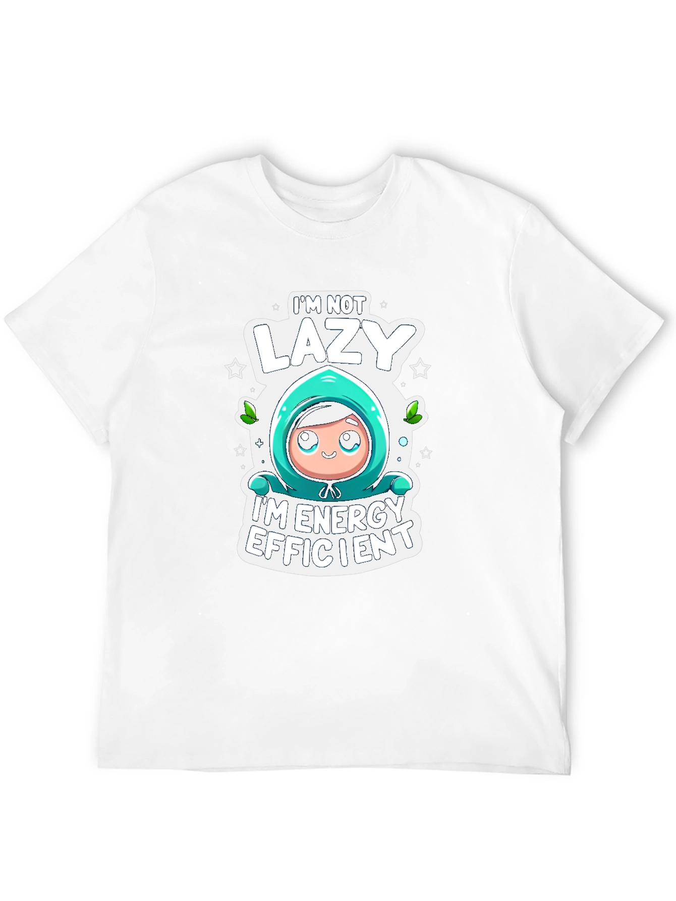 Black Lazy Energy Efficient Graphic T-Shirt view 12