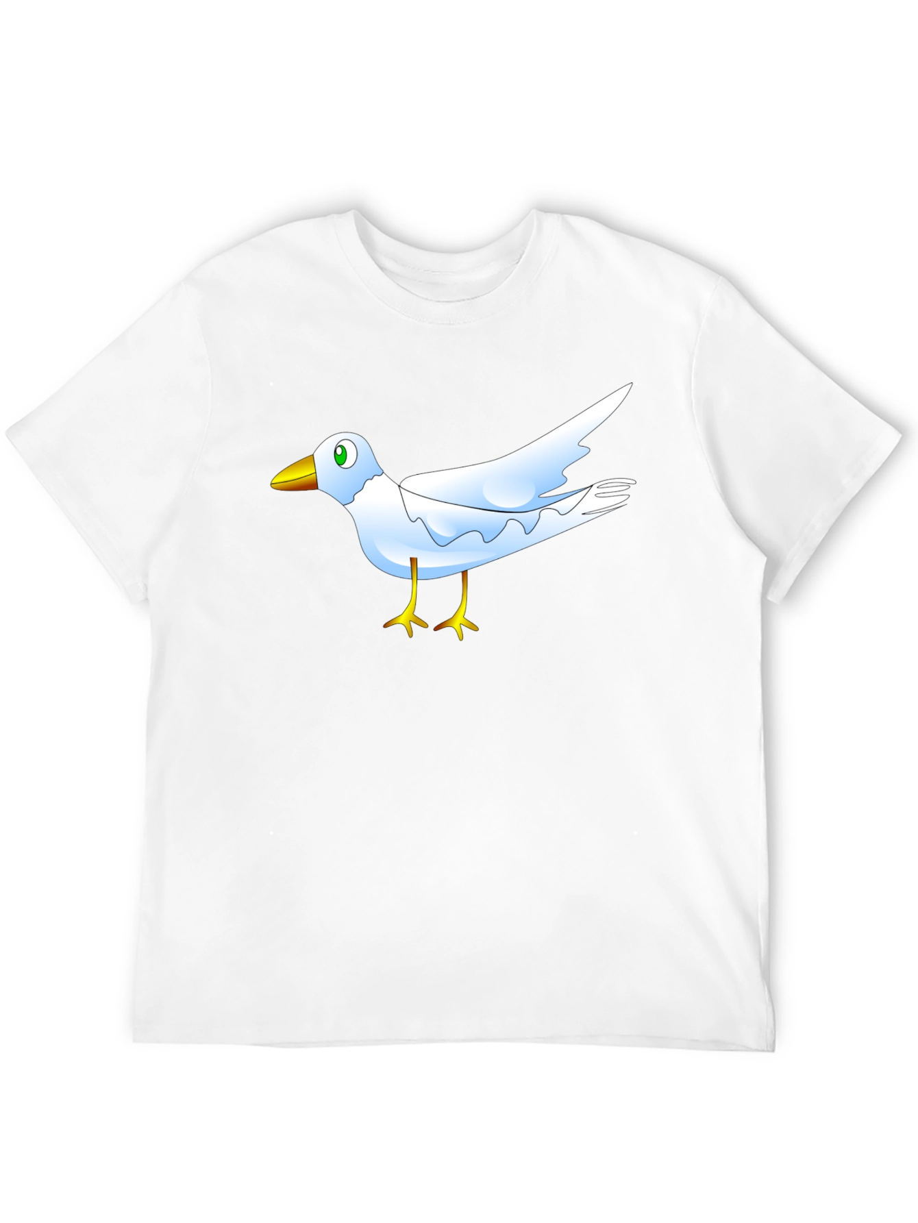 Black Cartoon Bird Graphic Black T-Shirt view 12