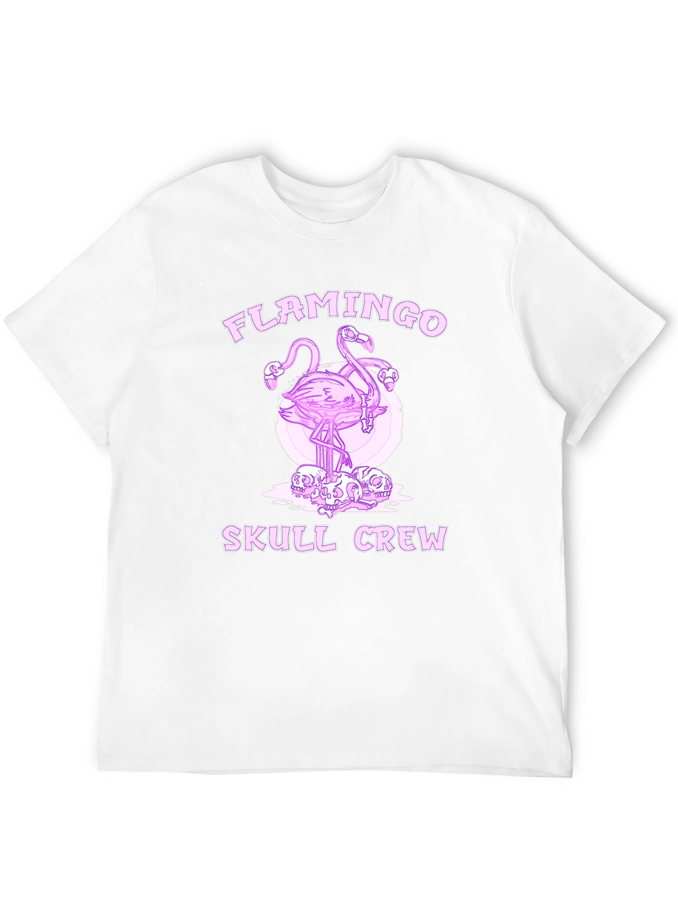 Black Flamingo Skull Crew Black T-Shirt view 12