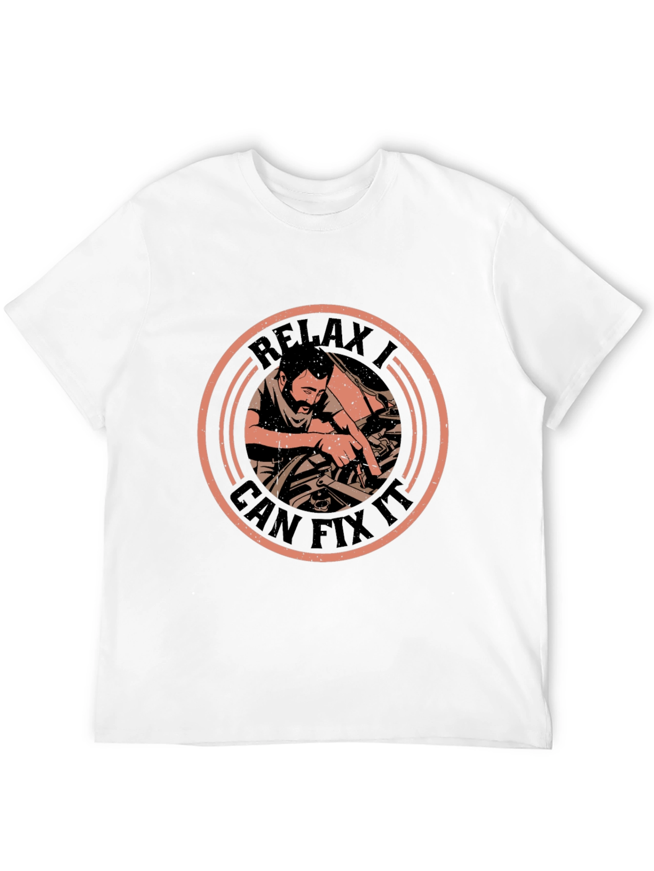 Black Relax I Can Fix It T-Shirt - Mechanic Graphic Tee view 12