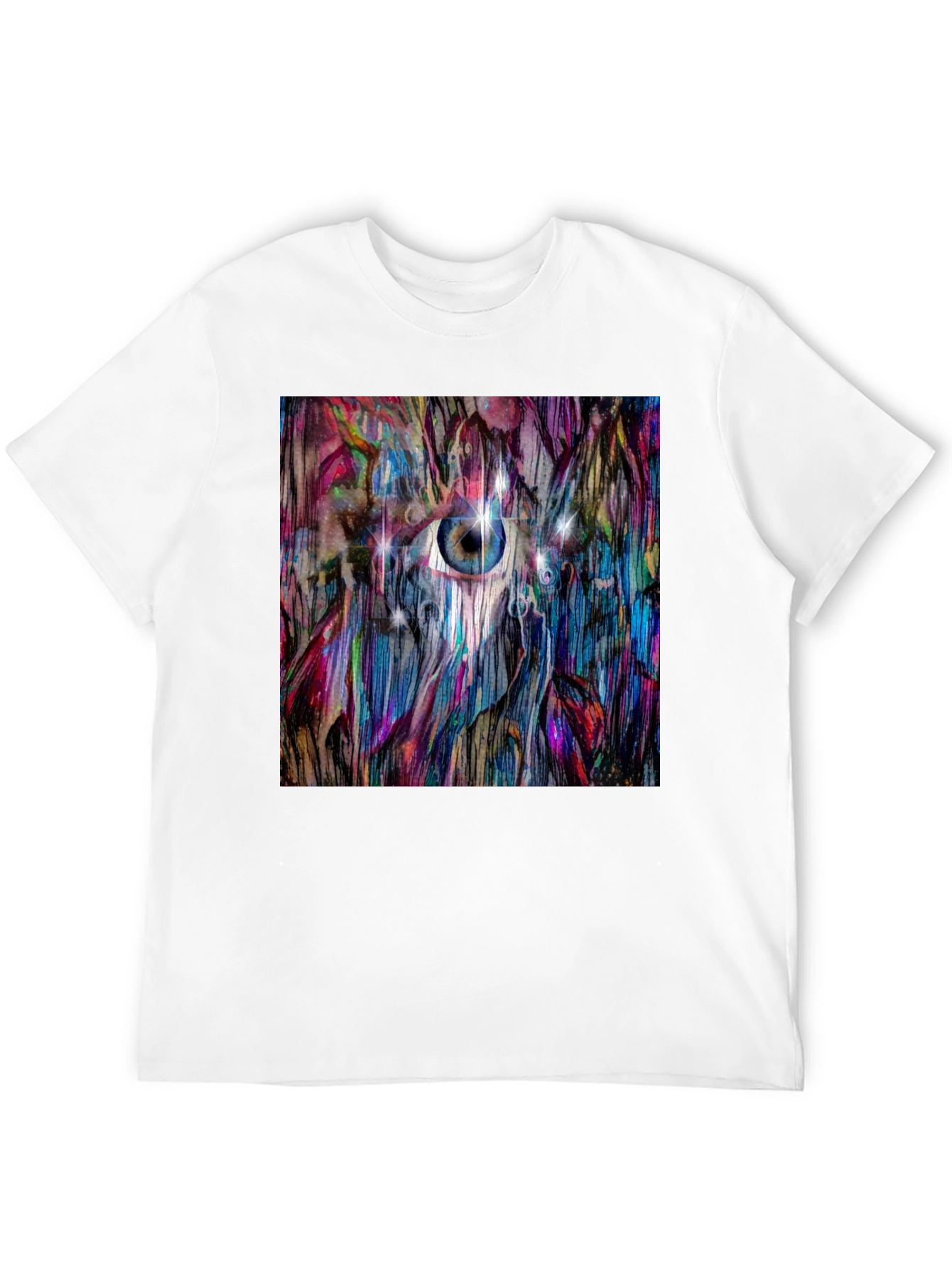 Black Abstract Eye T-Shirt: Artistic Graphic Tee view 12