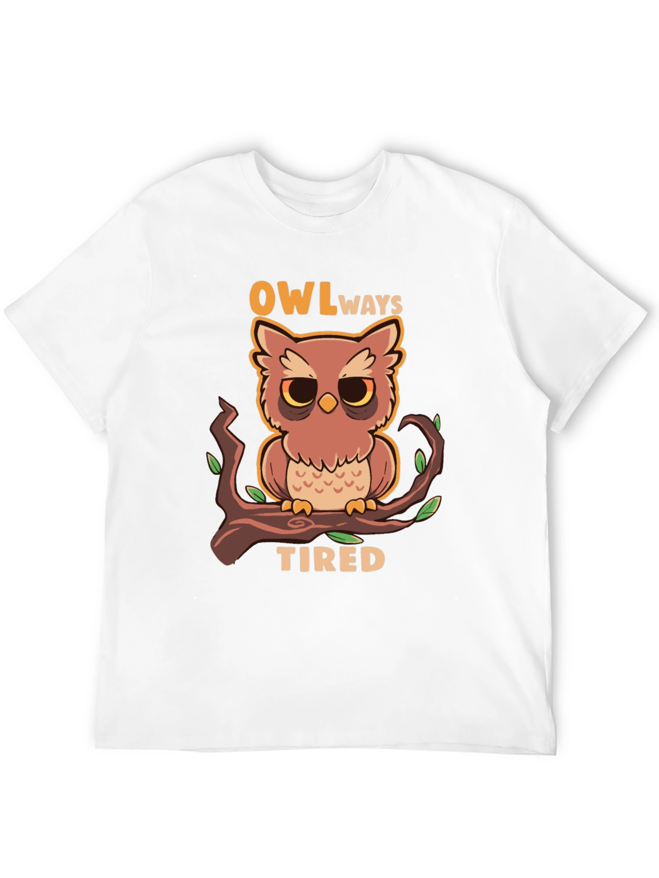 Black Owl Always Tired Graphic Tee view 12