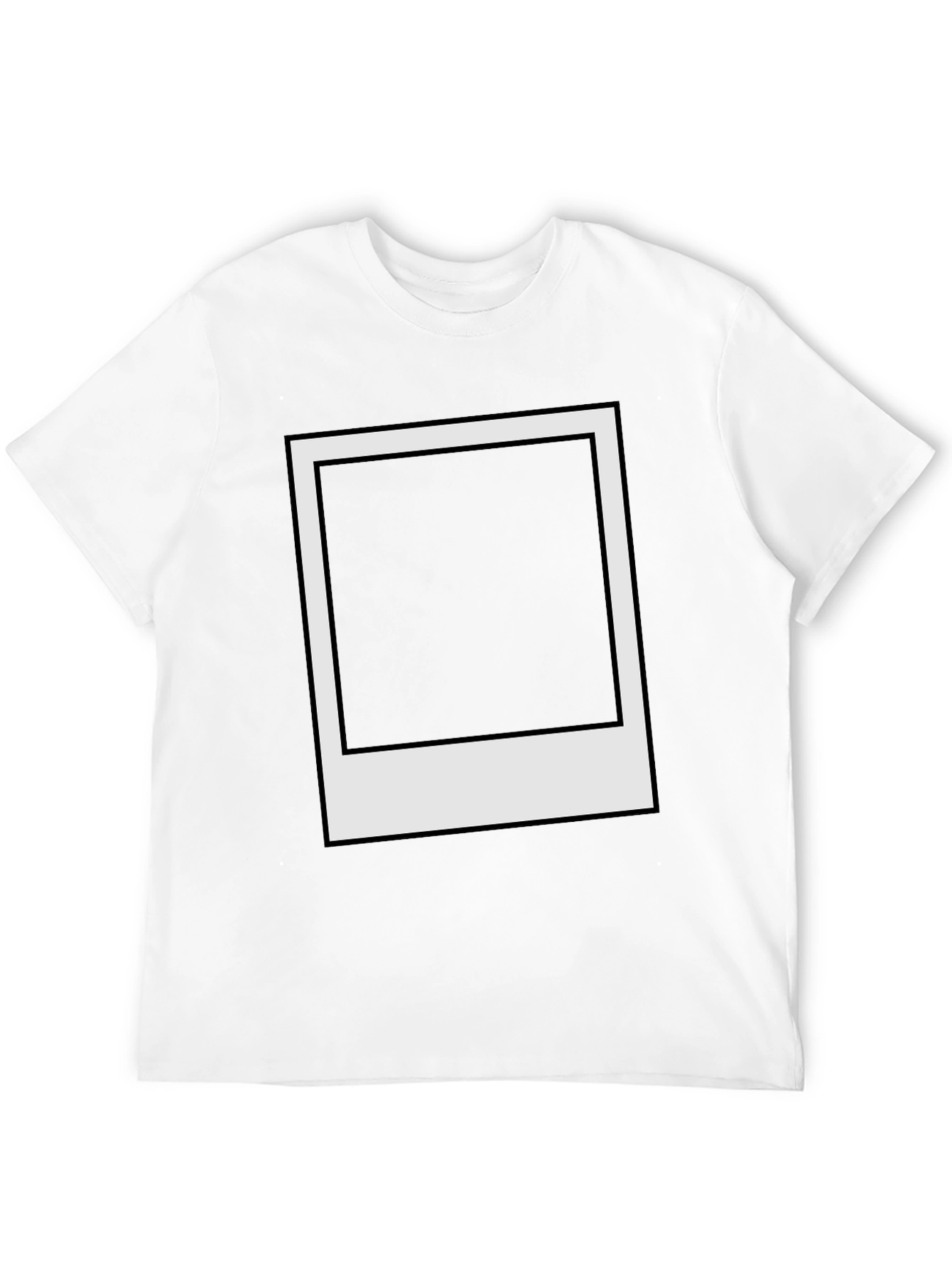 Black Retro Instant Photo Frame Black Tee view 12