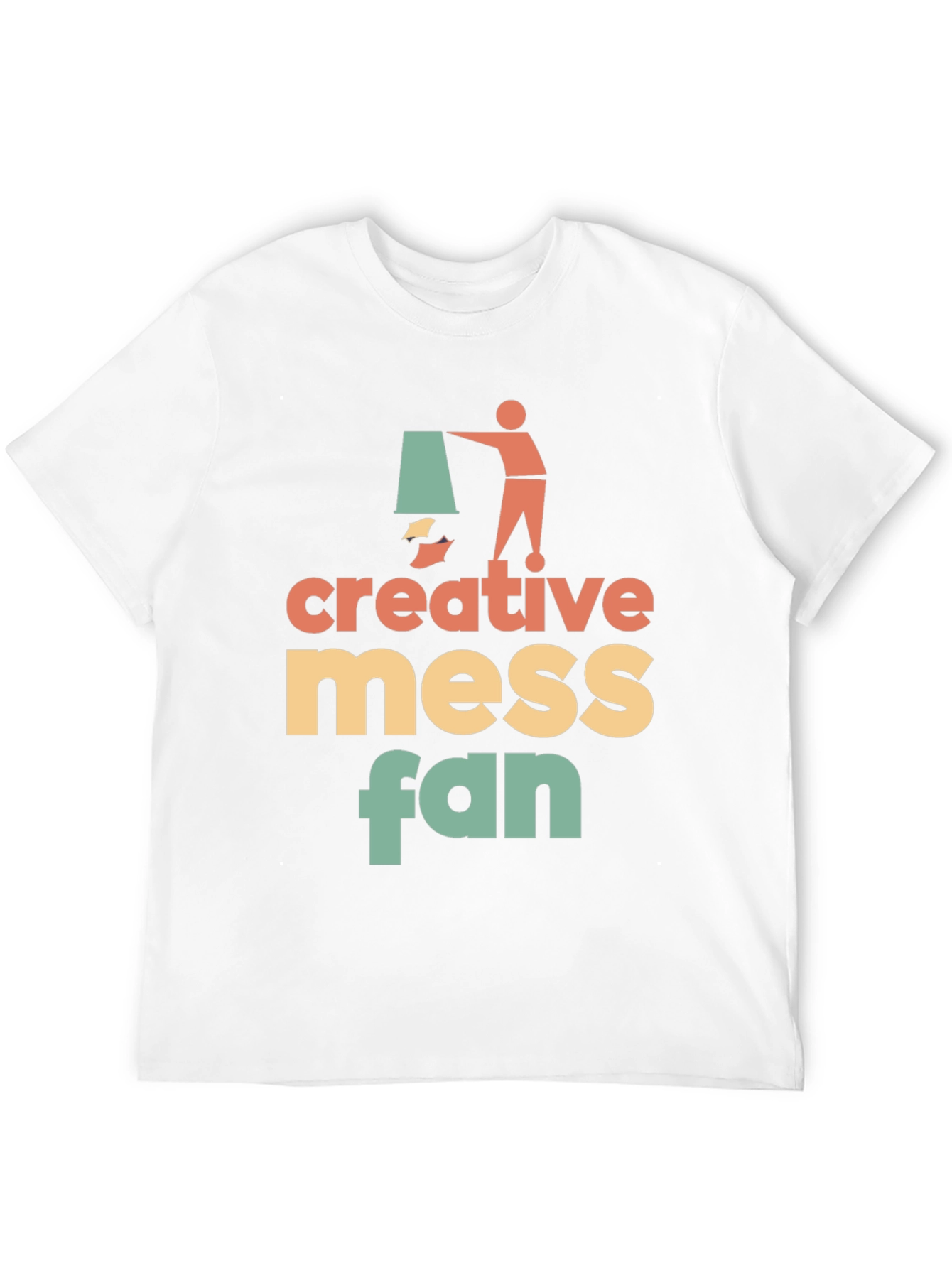 Black Creative Mess Fan Graphic T-Shirt - Stylish & Unique! view 12