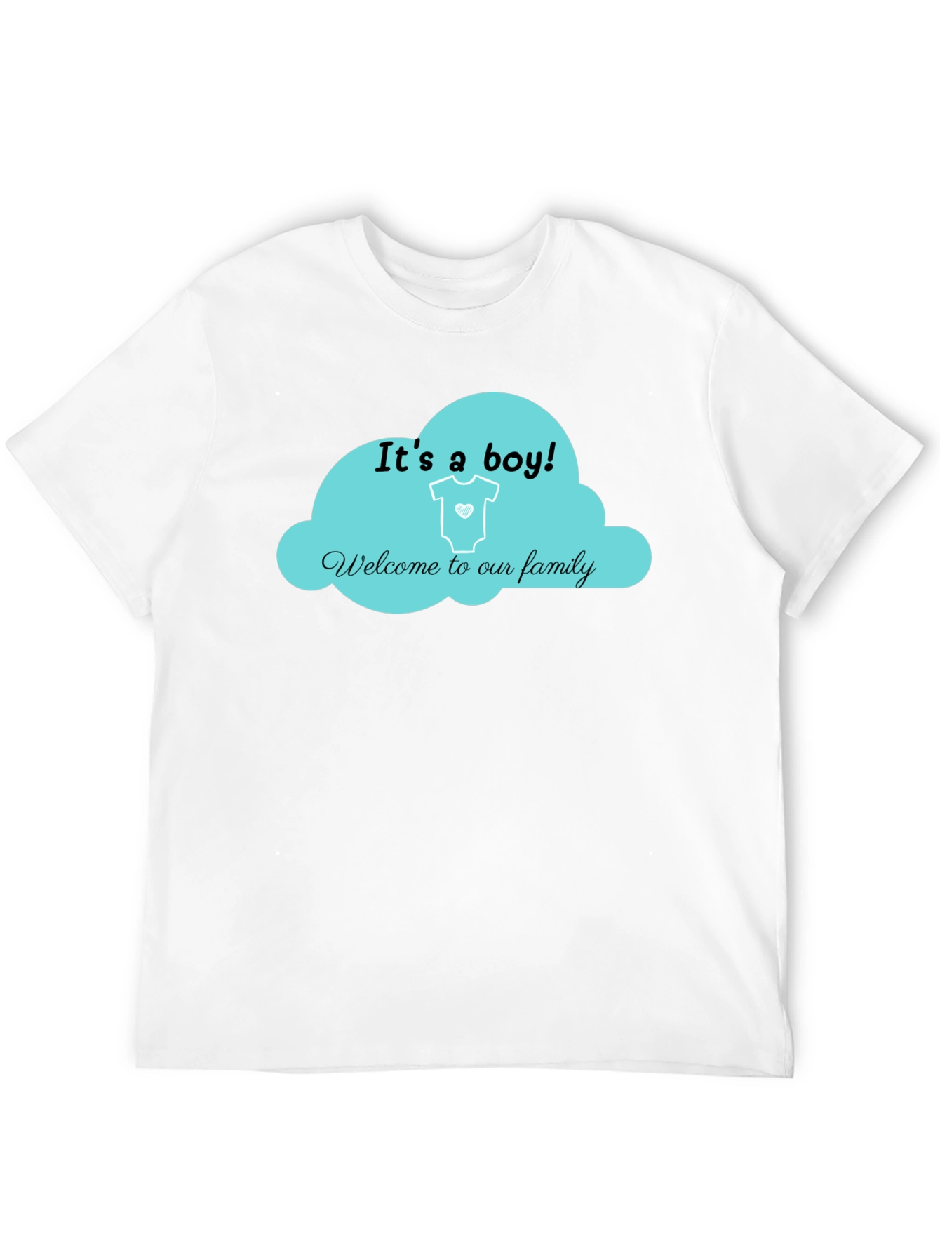 Black It's a Boy! T-Shirt - Baby Shower Gift view 12