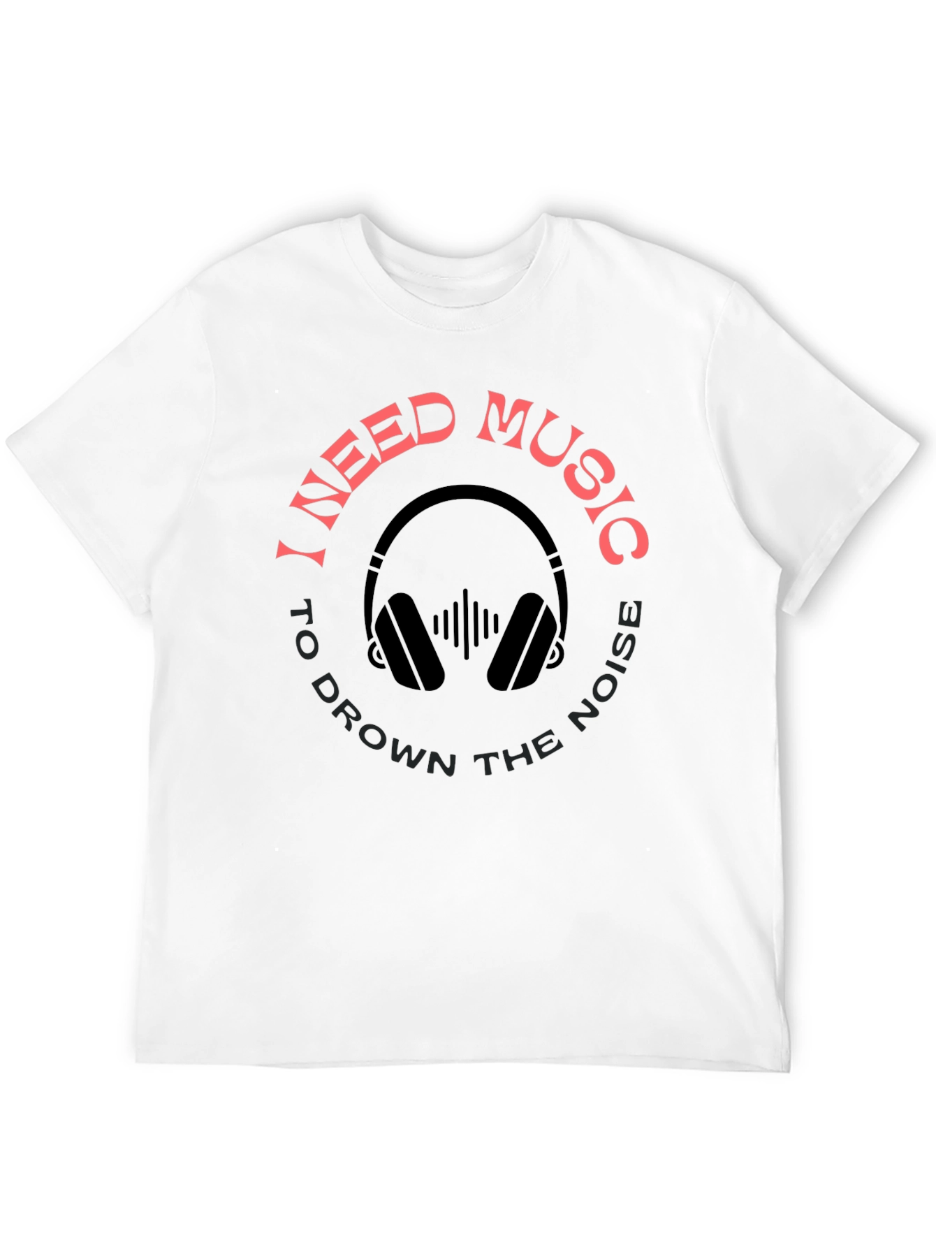 Black I Need Music Graphic T-Shirt view 12