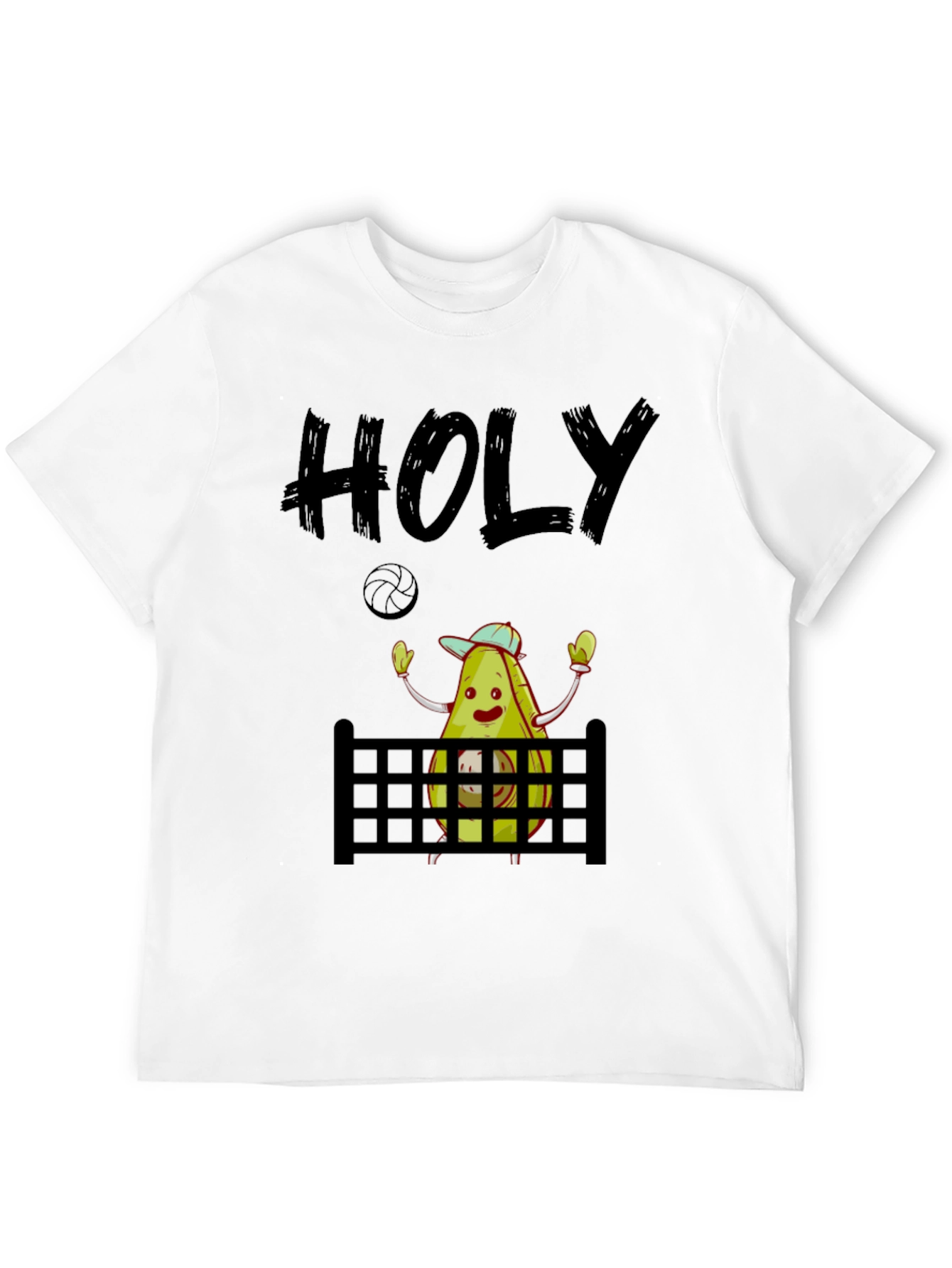 Black Holy Guacamole Volleyball T-Shirt view 12