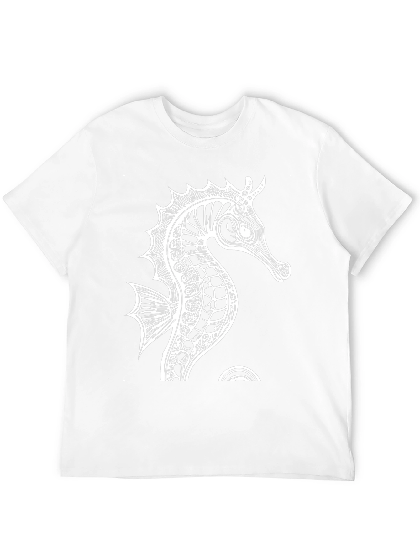 Black Seahorse Graphic Black T-Shirt - Unique Ocean Design view 12