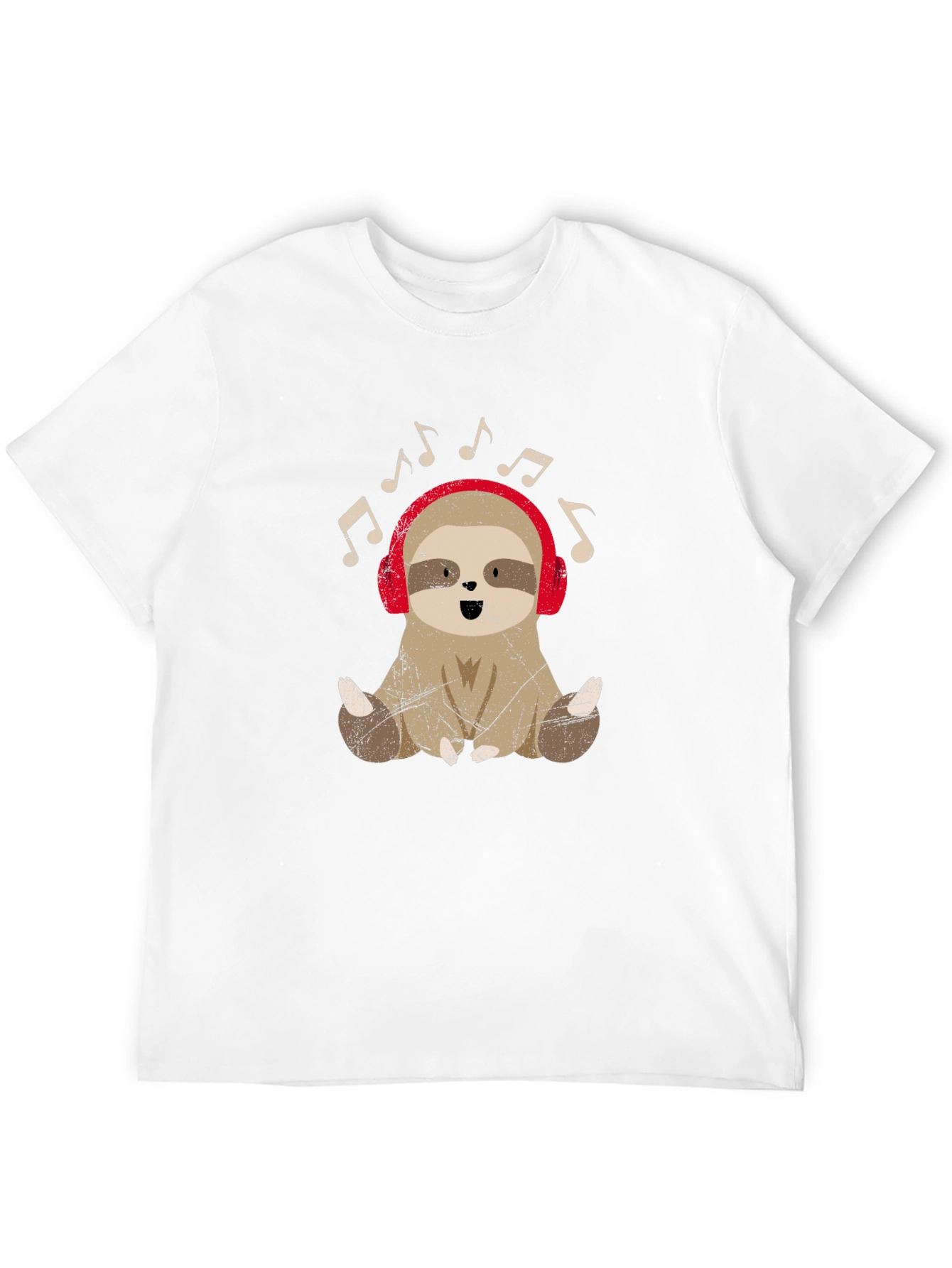 Black Sloth Music Lover T-Shirt - Cute Animal Tee view 12