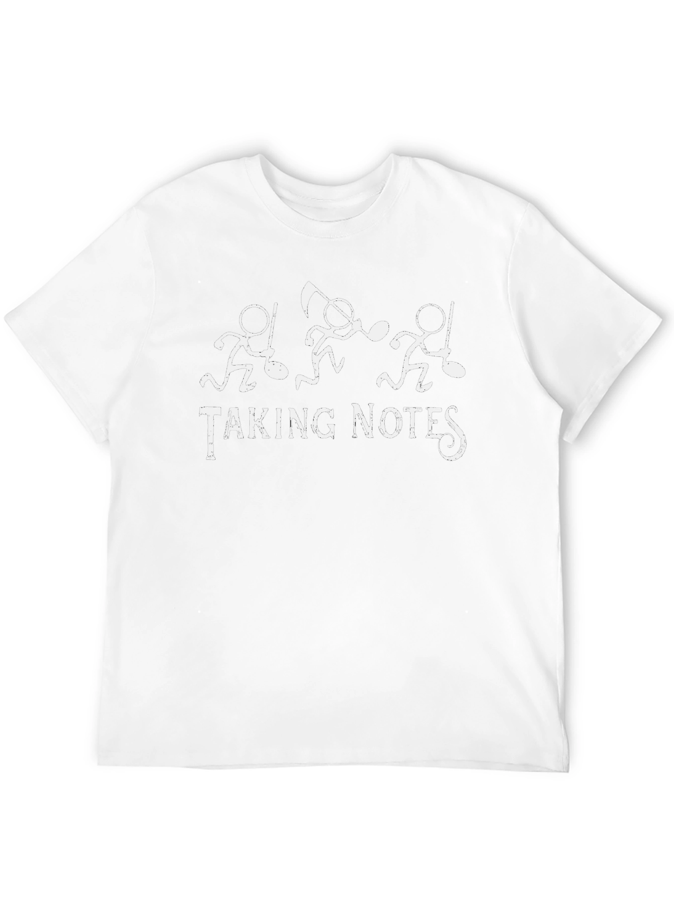 Black Taking Notes Funny Music T-Shirt view 12