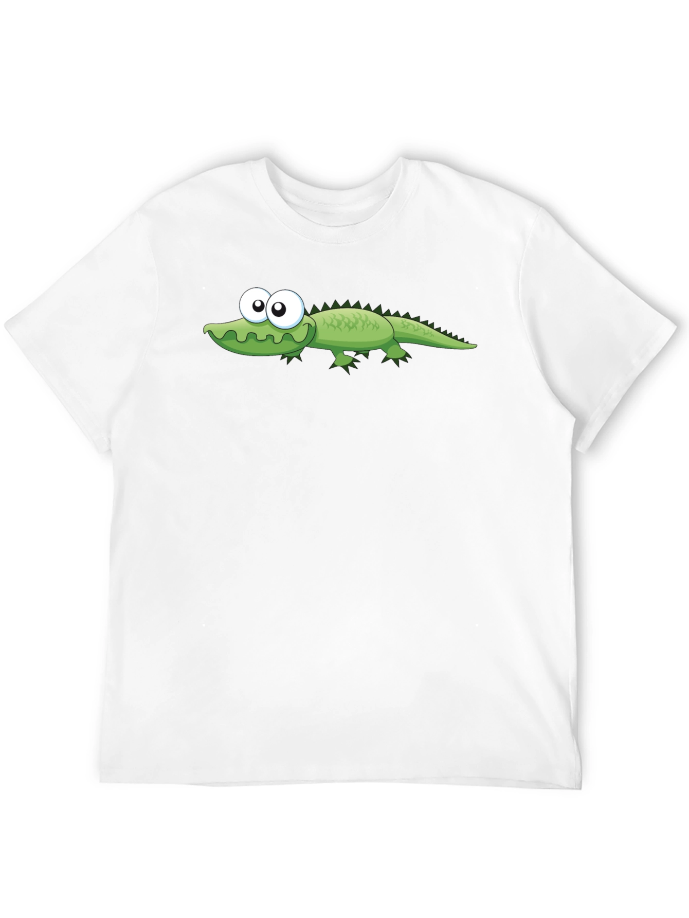 Black Cartoon Alligator Graphic T-Shirt - Black view 12