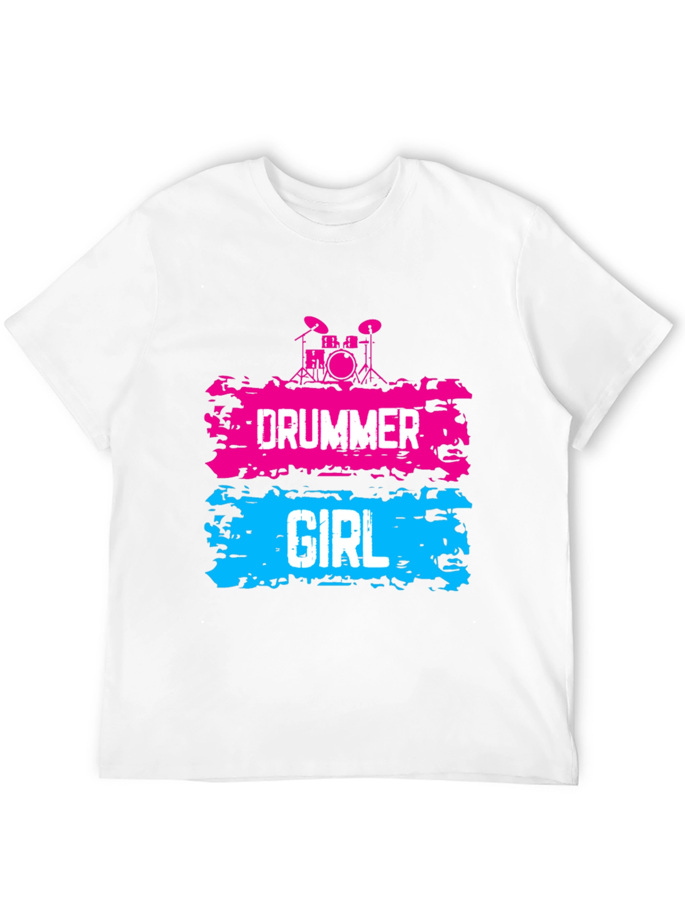Drummer Girl Graphic Tee - Rock and Roll Style - 12