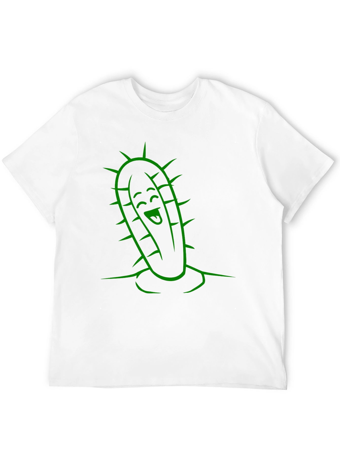 Black Cactus Character Graphic Tee - Fun Black T-Shirt view 12
