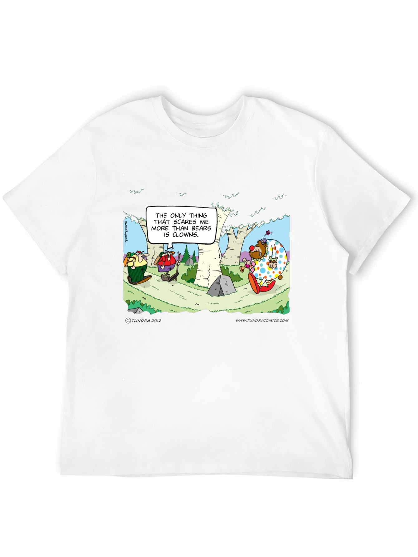Black Clowns vs Bears T-Shirt: Cartoon Humor Tee view 12