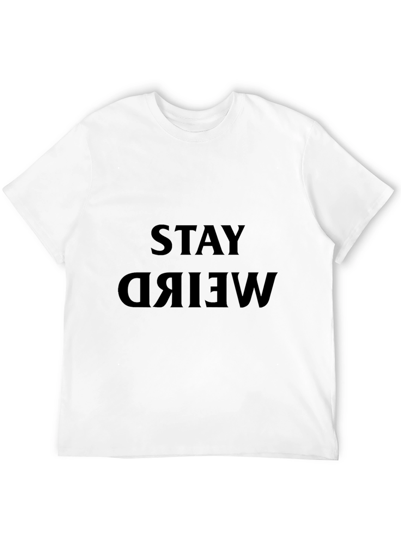 Black Stay Weird Black Graphic Tee view 12