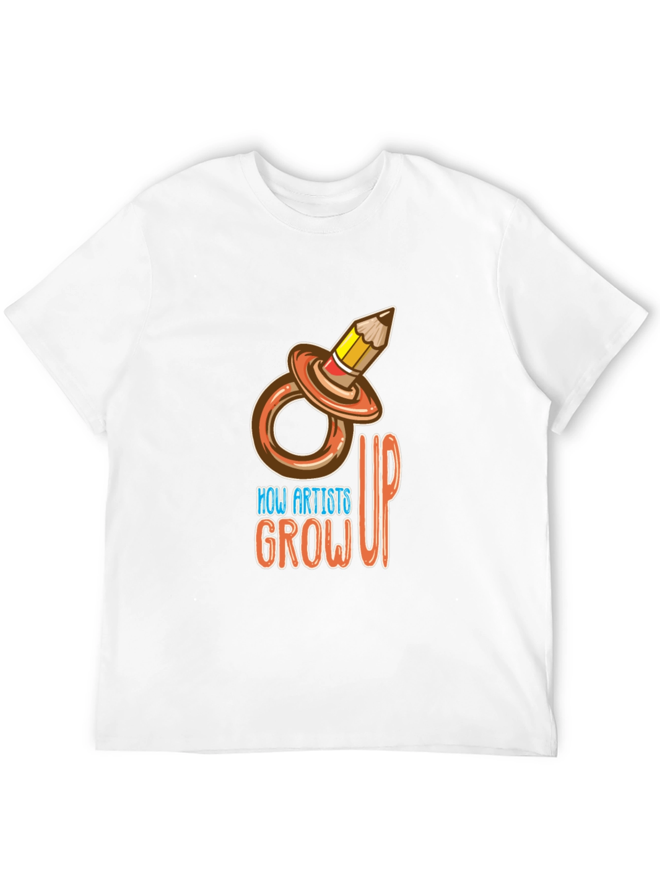 Black How Artists Grow Up T-Shirt view 12